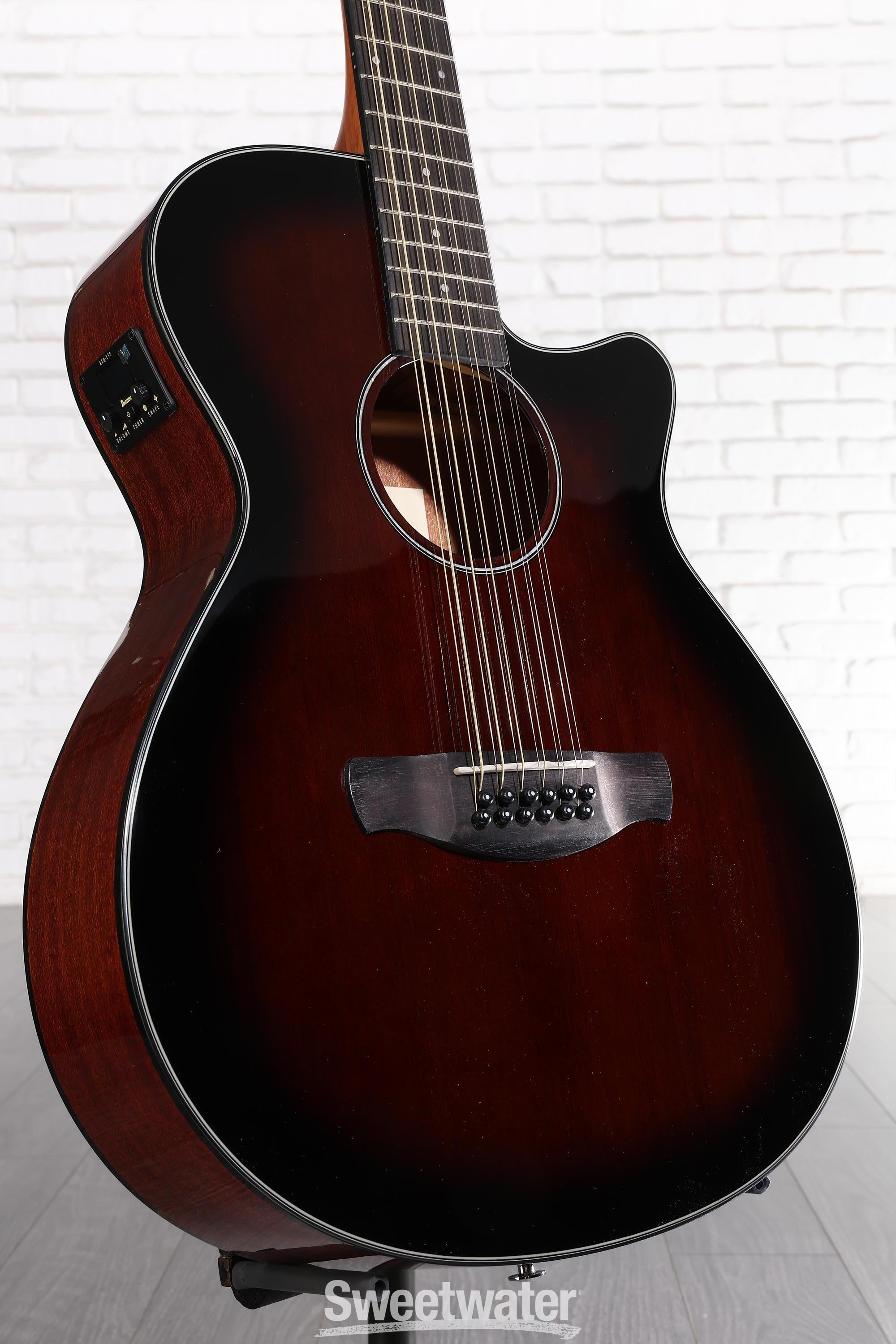 Photo of Ibanez AEG5012 12-string Acoustic-electric Guitar - Dark Violin Sunburst