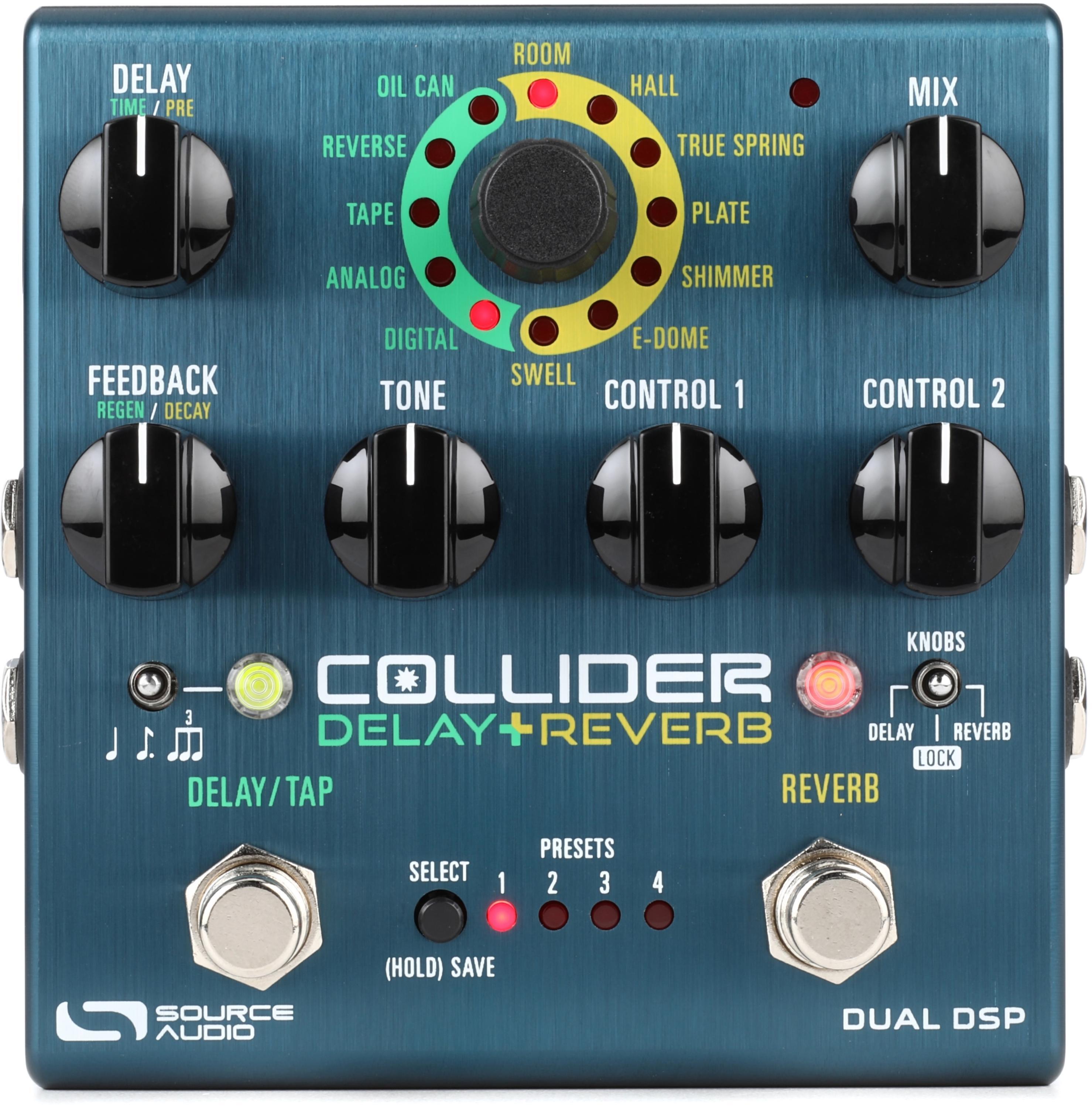 Source Audio Collider Stereo Delay+Reverb Pedal | Sweetwater