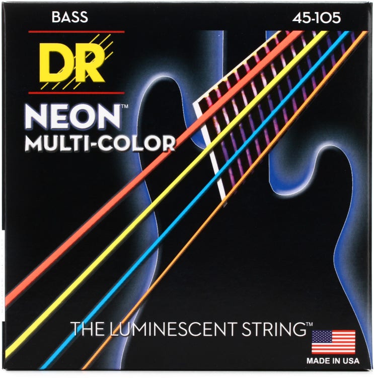 DR String MCB-45 Multi-Color Jeu de cordes pour guitare basse