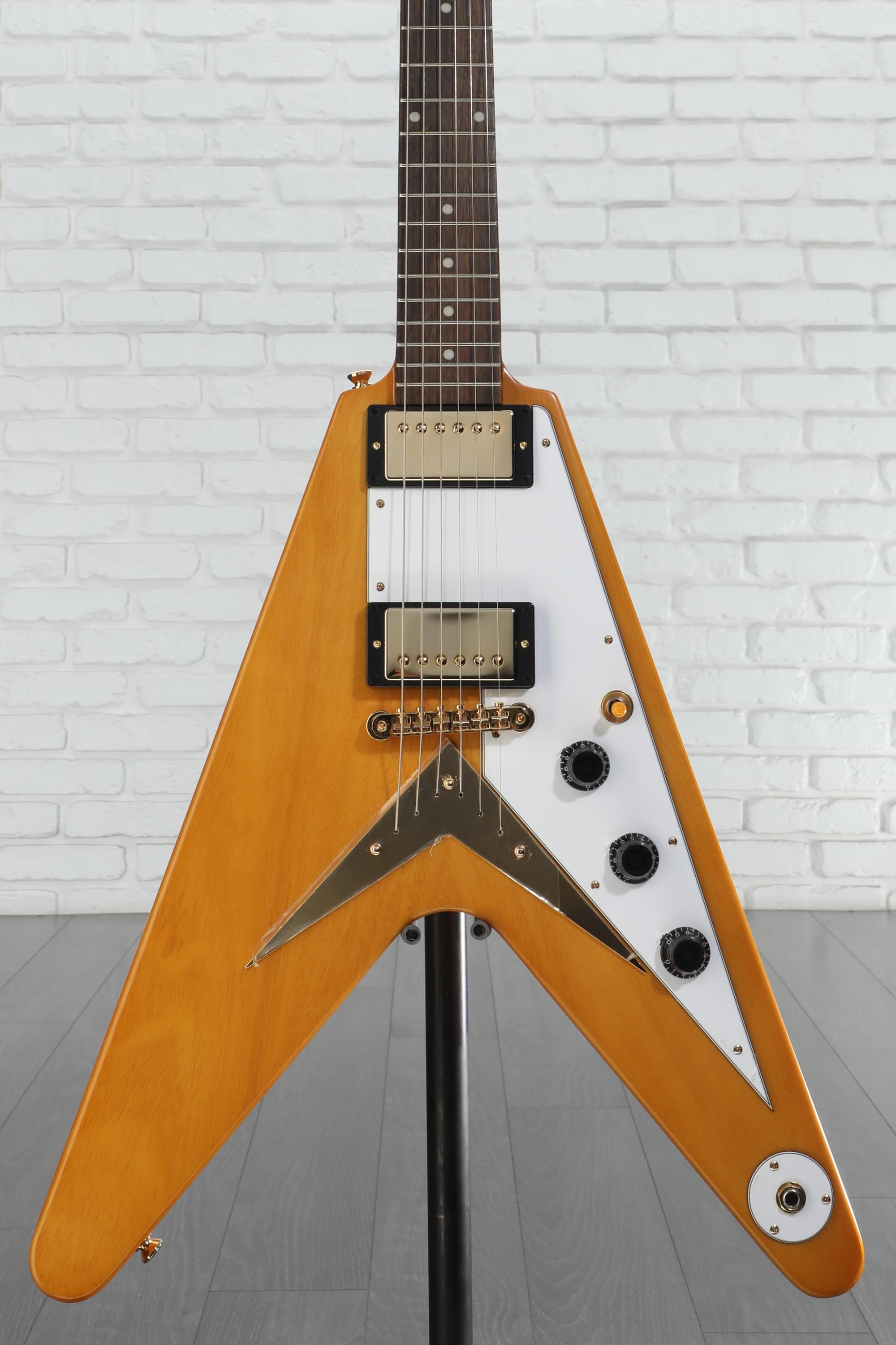 値下げ！ EPIPHONE リミテッド 1958 Korina Flying V Epiphone 1958 Korina Flying V Electric Guitar - Natural