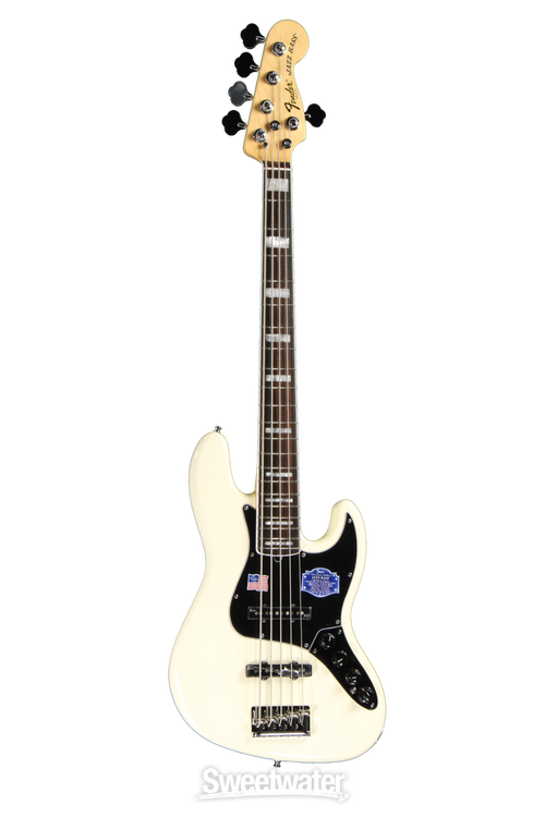 Fender American Deluxe Jazz Bass V - Olympic White