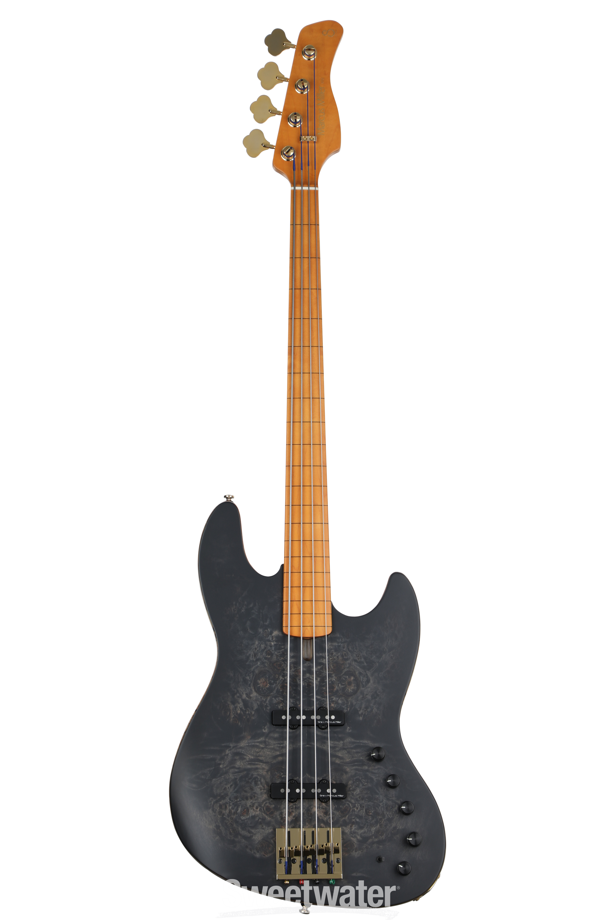 Sire Marcus Miller V10 4-string Fretless Bass Guitar - Transparent