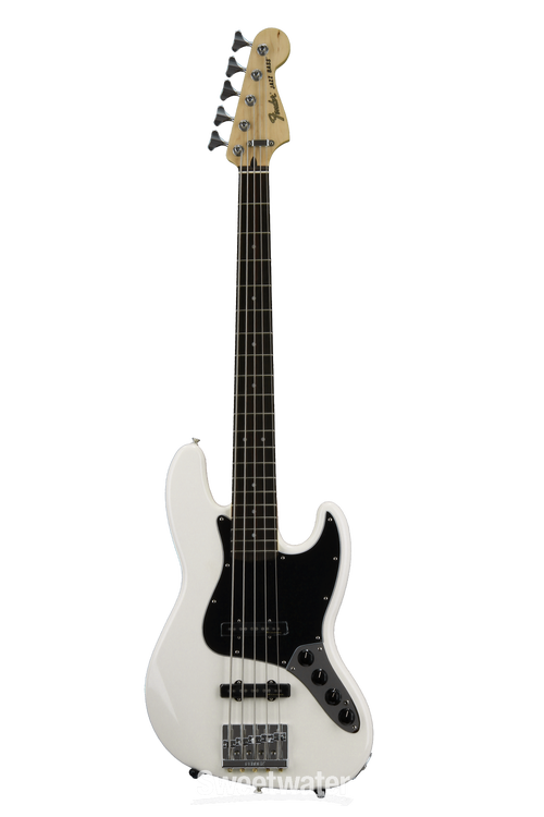 Fender Deluxe Active J Bass V - Olympic White with Rosewood