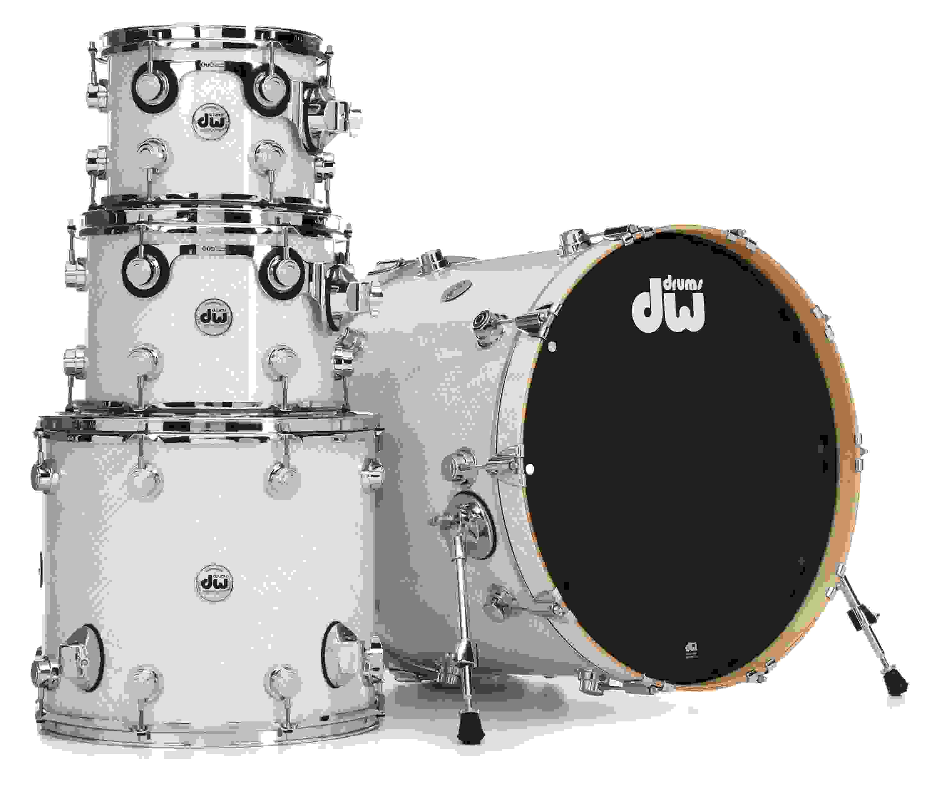 DW Collector's Series 4-piece Shell Pack - White Crystal FinishPly