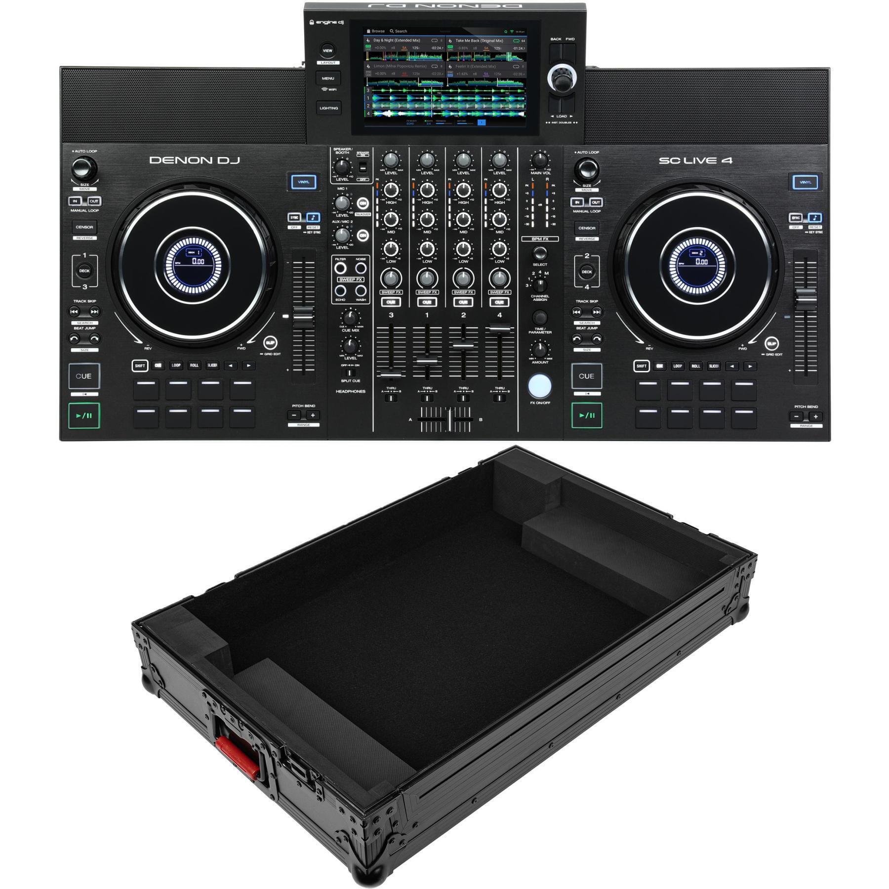 Denon DJ SC Live 4 Standalone DJ Controller with Case | Sweetwater
