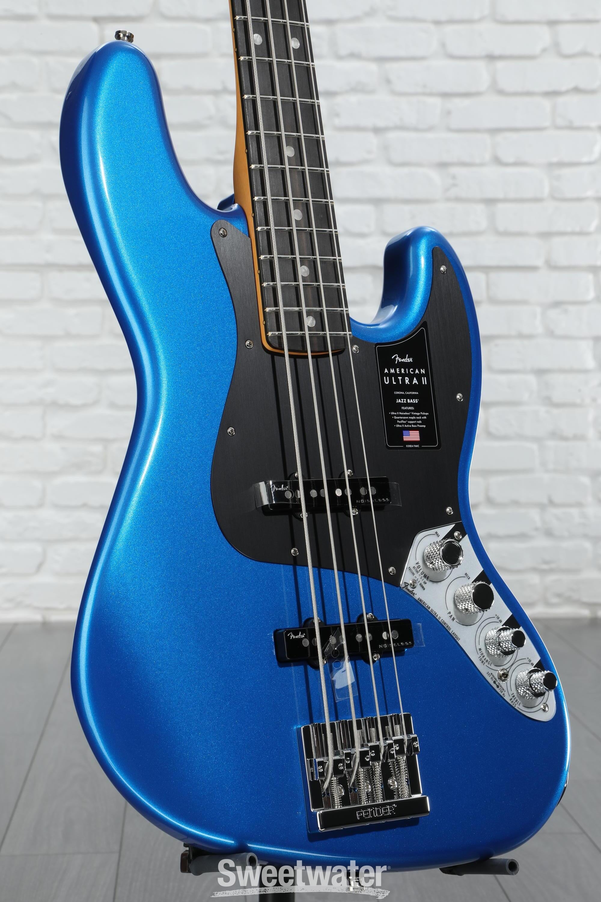 Fender American Ultra II Jazz Bass - Noble Blue, Ebony
