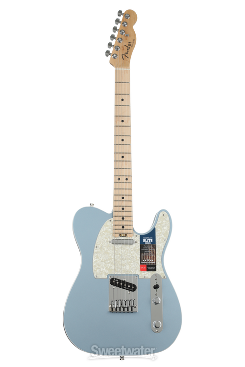 Fender American Elite Telecaster - Satin Ice Blue Metallic w/ Maple  Fingerboard | Sweetwater