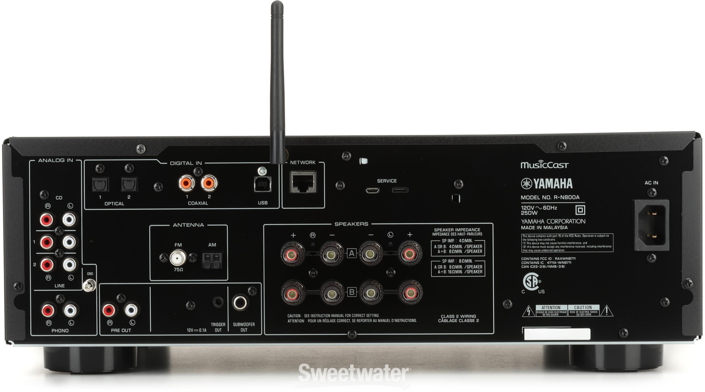 Yamaha R-N800A Stereo Network Receiver - Black | Sweetwater