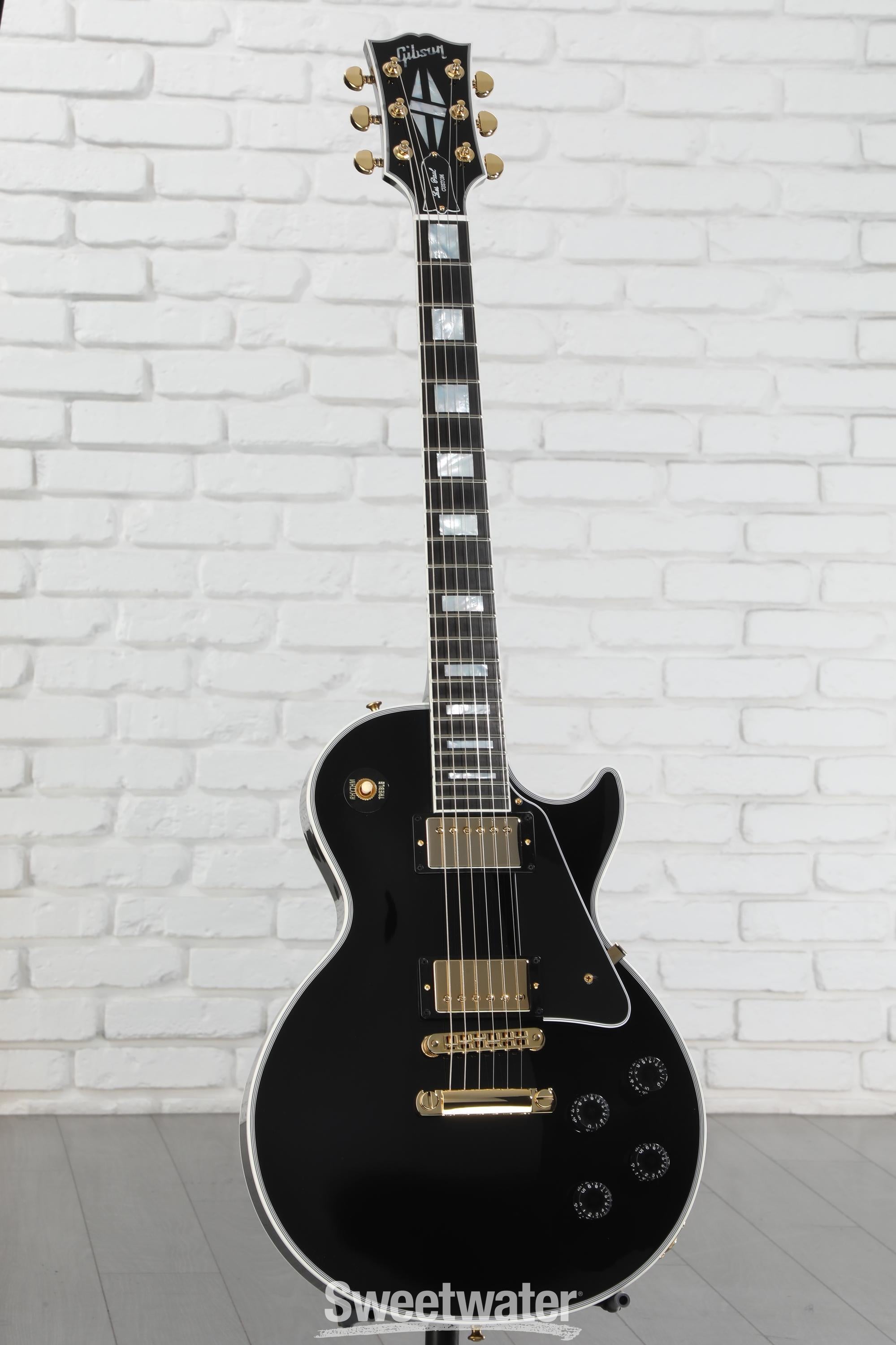 Sword Les Paul custom Ebony 約4.0kg Miniature Gibson Les Paul Custom Ebony Model Guitar – OpryShop