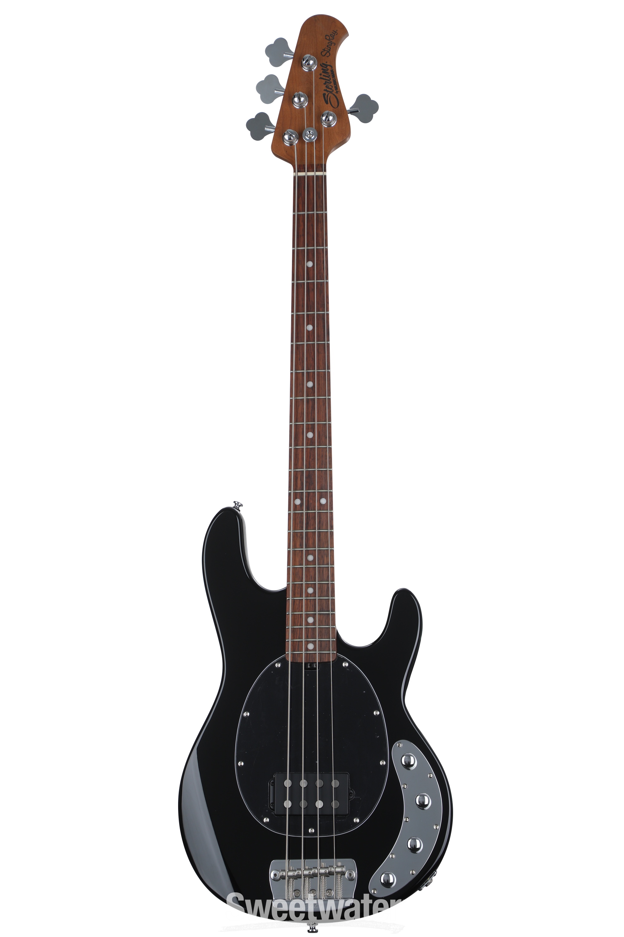 Sterling By Music Man StingRay RAY34 Bass Guitar - Black with Bag |  Sweetwater