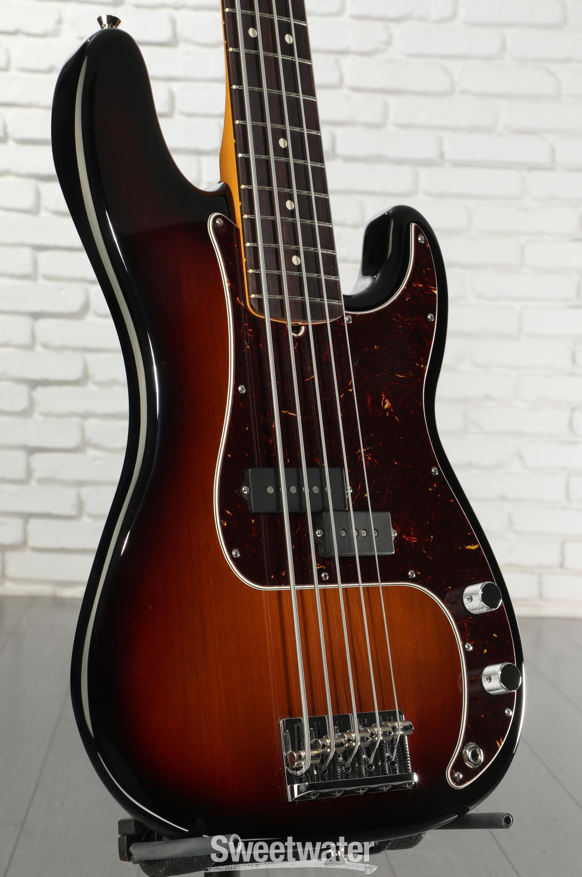 Photo of Fender American Professional II Precision Bass V - 3-color Sunburst, Rosewood Fingerboard