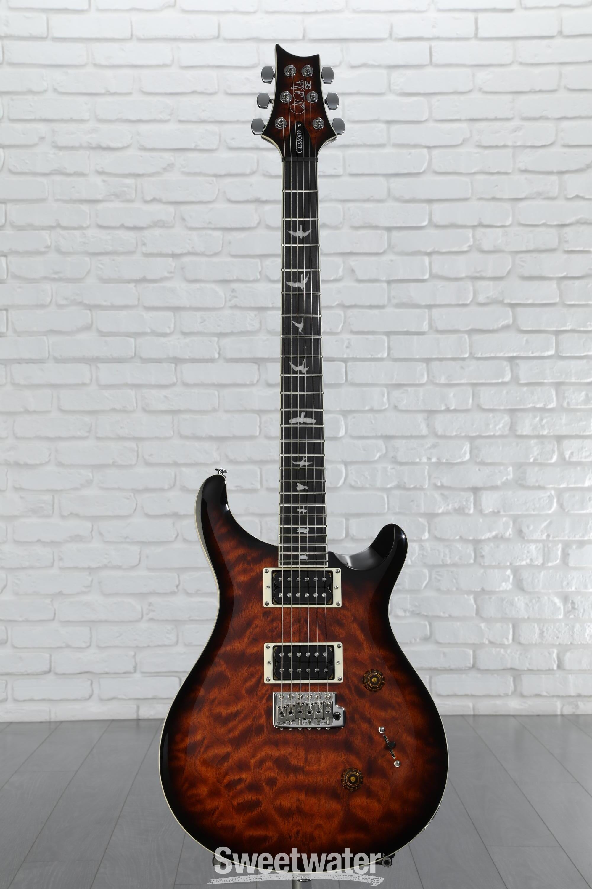 PRS SE Custom 24 Electric Guitar - Quilted Black Gold PRS SE Custom 24 Electric Guitar - Quilted Black Gold