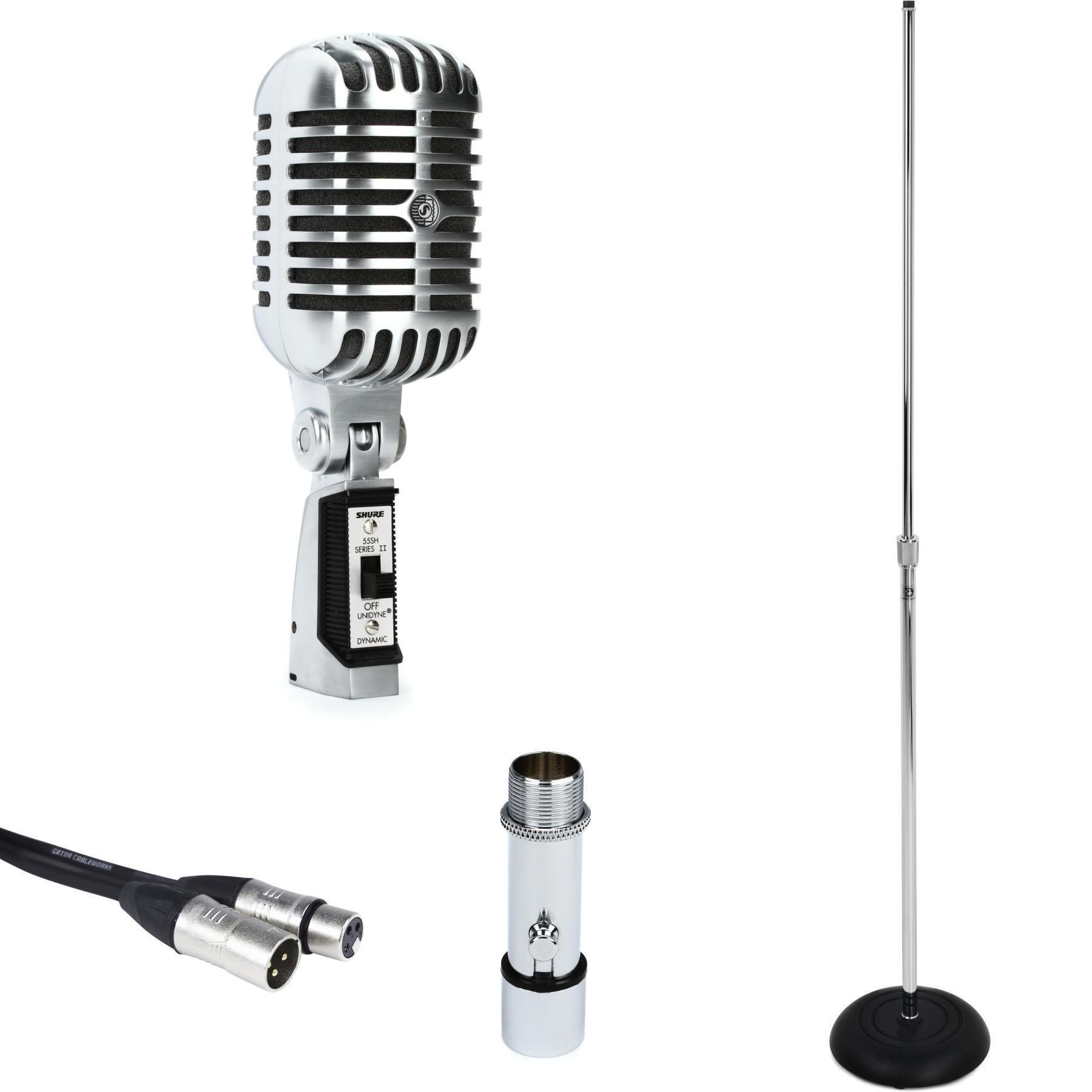 Shure 55SH Series II Cardioid Dynamic Vocal Microphone and Stand