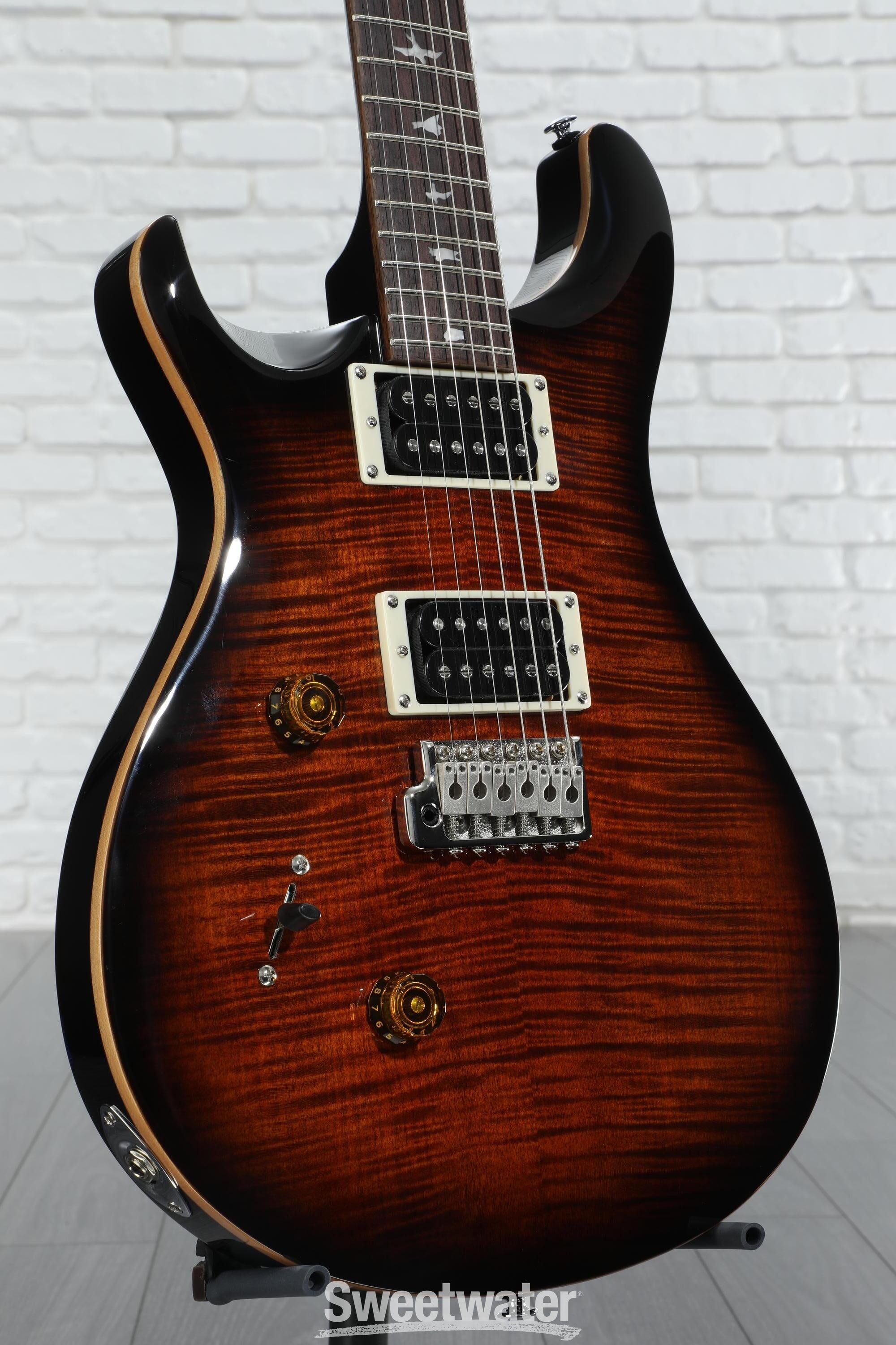 RRS SE Custom24 BlackGoldBurst Lefty 左利き PRS SE Custom 24 Left-Handed Electric Guitar Black Gold
