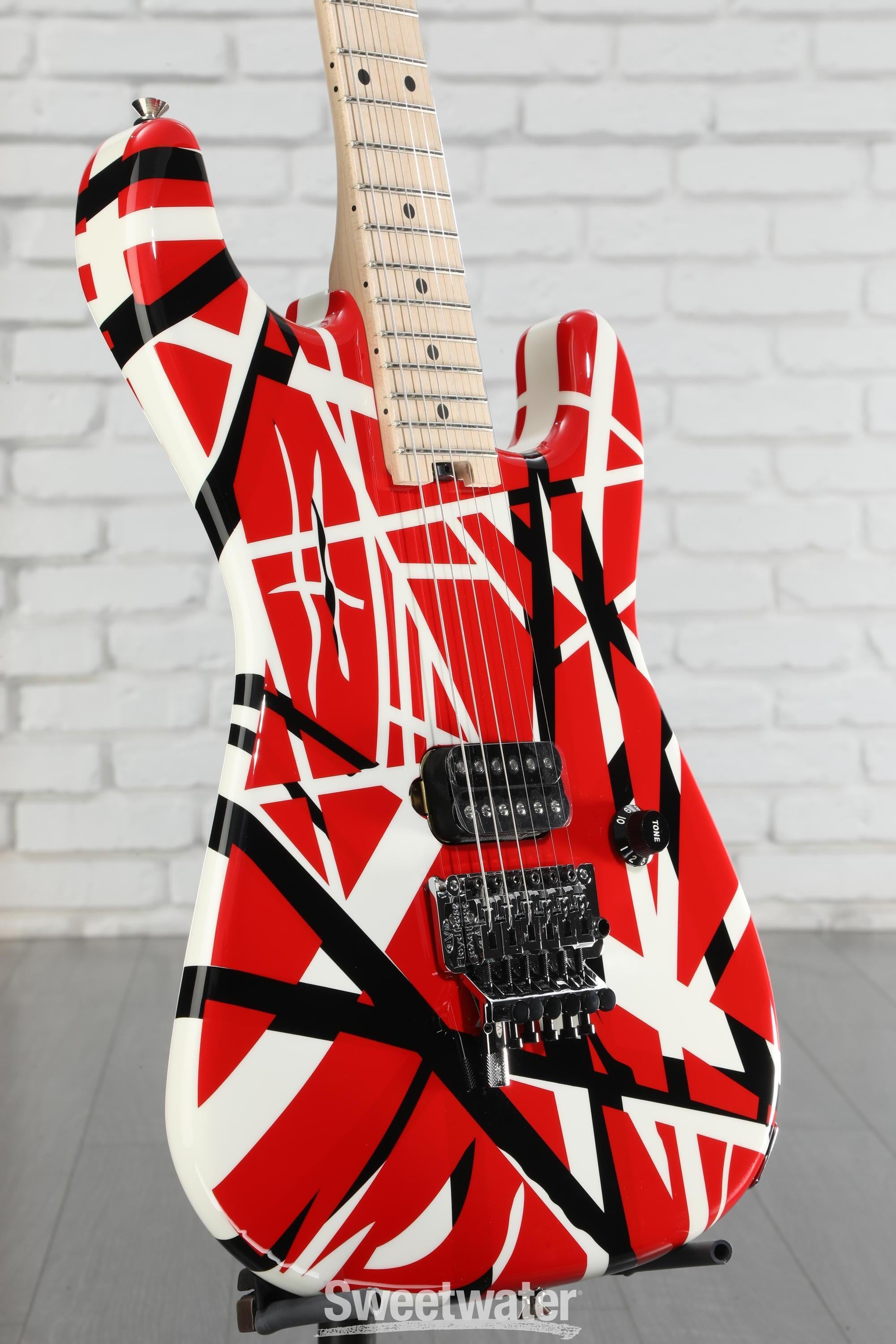 EVH Striped Series - Red with Black and White Stripes