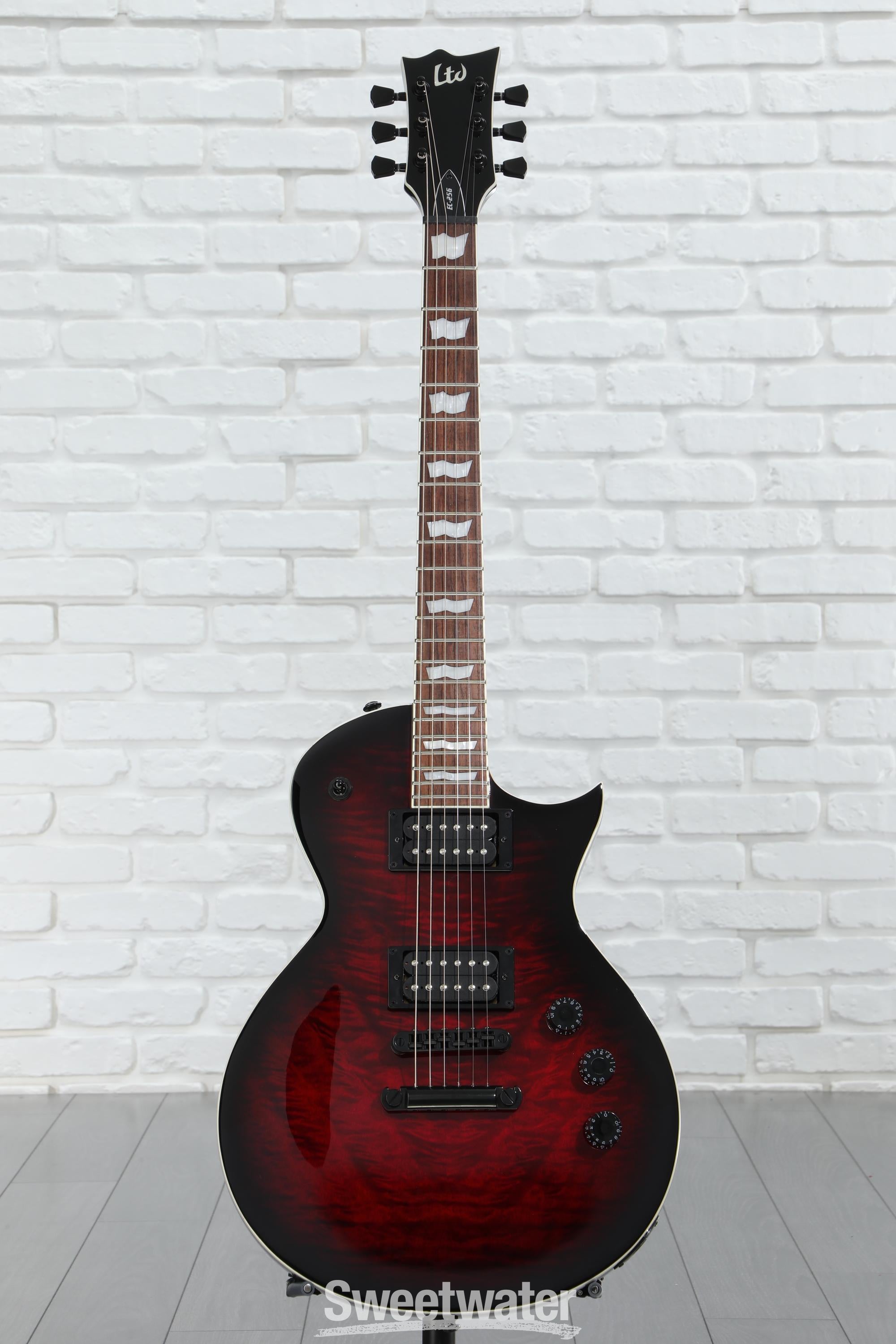 ESP LTD Eclipse EC-256QM Electric Guitar - See Thru Black