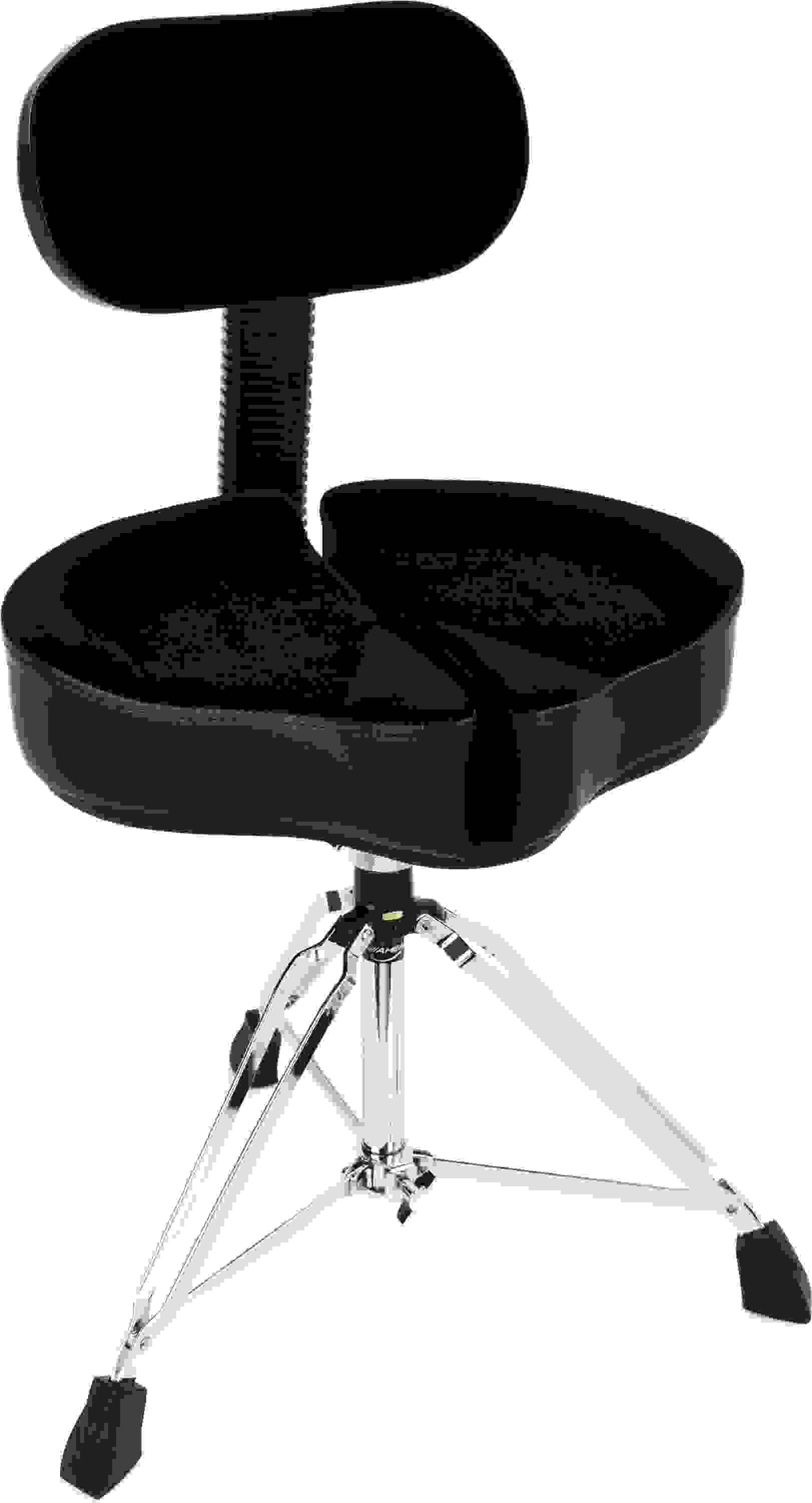 Ahead SpinalG 3leg Drum Throne with Saddle Seat and Backrest Black
