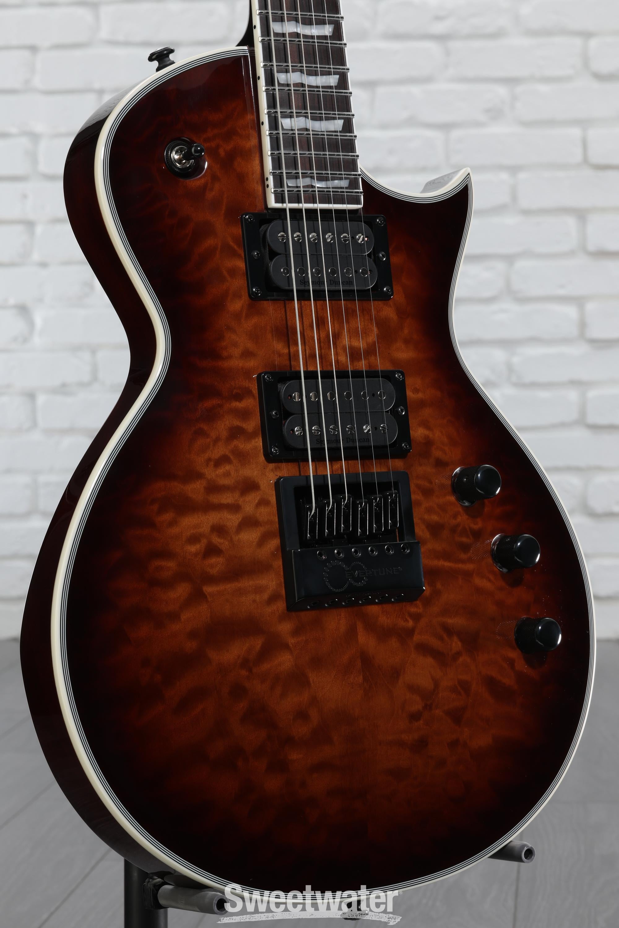 ギター ESP LTD Deluxe EC-1000 Evertune Amazon.com: ESP LTD EC-1000 Evertune Electric Guitar, Dark Brown