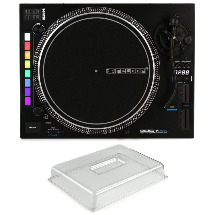 Reloop RP-8000 mkii Serato Compatible Turntable with Decksaver Cover