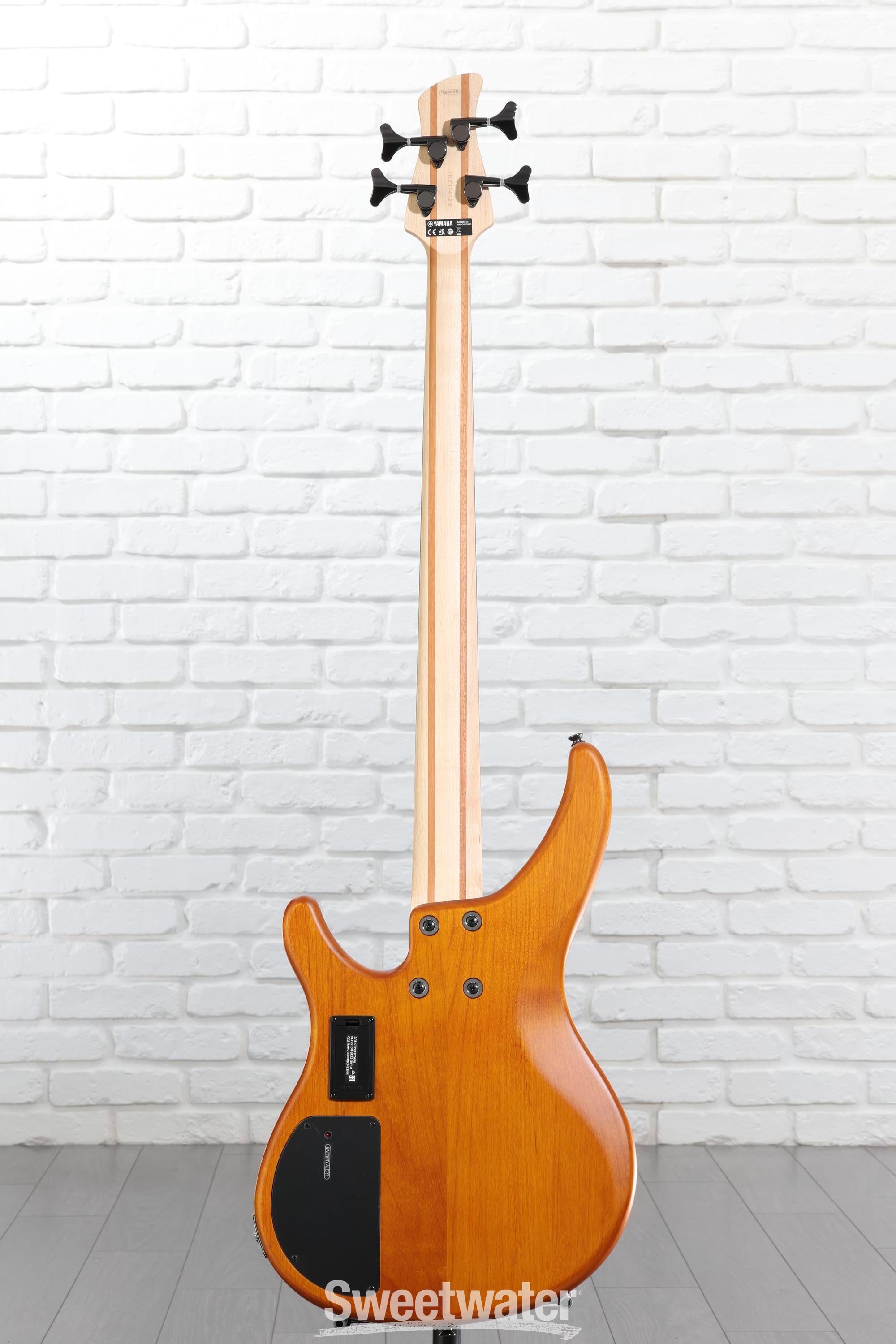 Yamaha TRBX604FM 4-string Bass Guitar - Matte Amber | Sweetwater