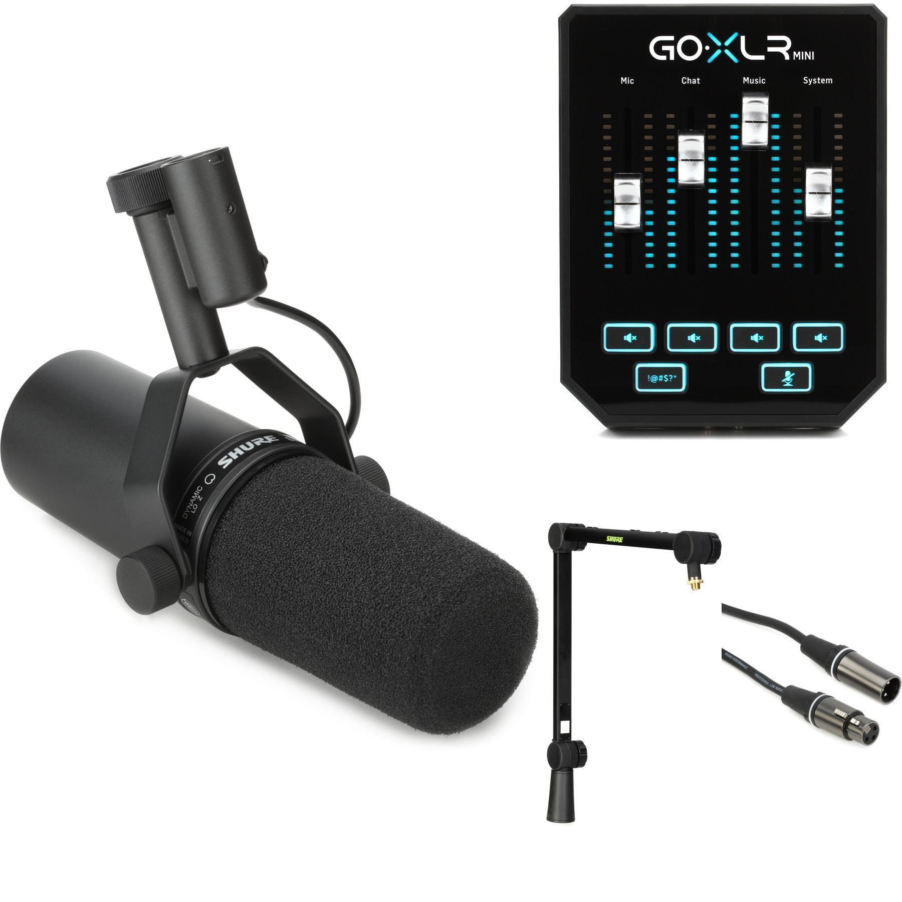 TC-Helicon GoXLR Mini Mixer and Shure SM7B Microphone Streaming