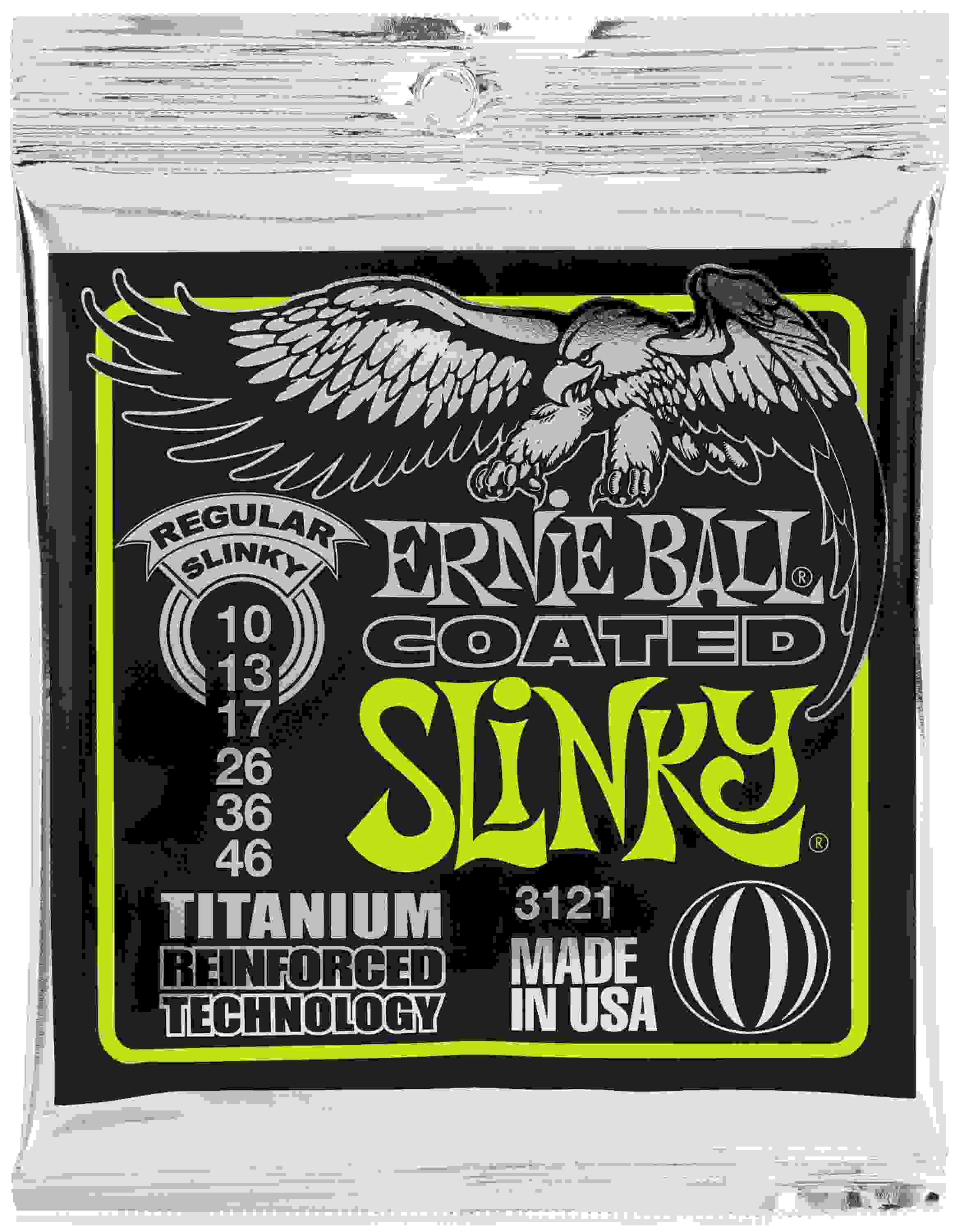 Ernie Ball 3121 Regular Slinky RPS Coated Titanium Electric Guitar Strings - .010-.046 Regular