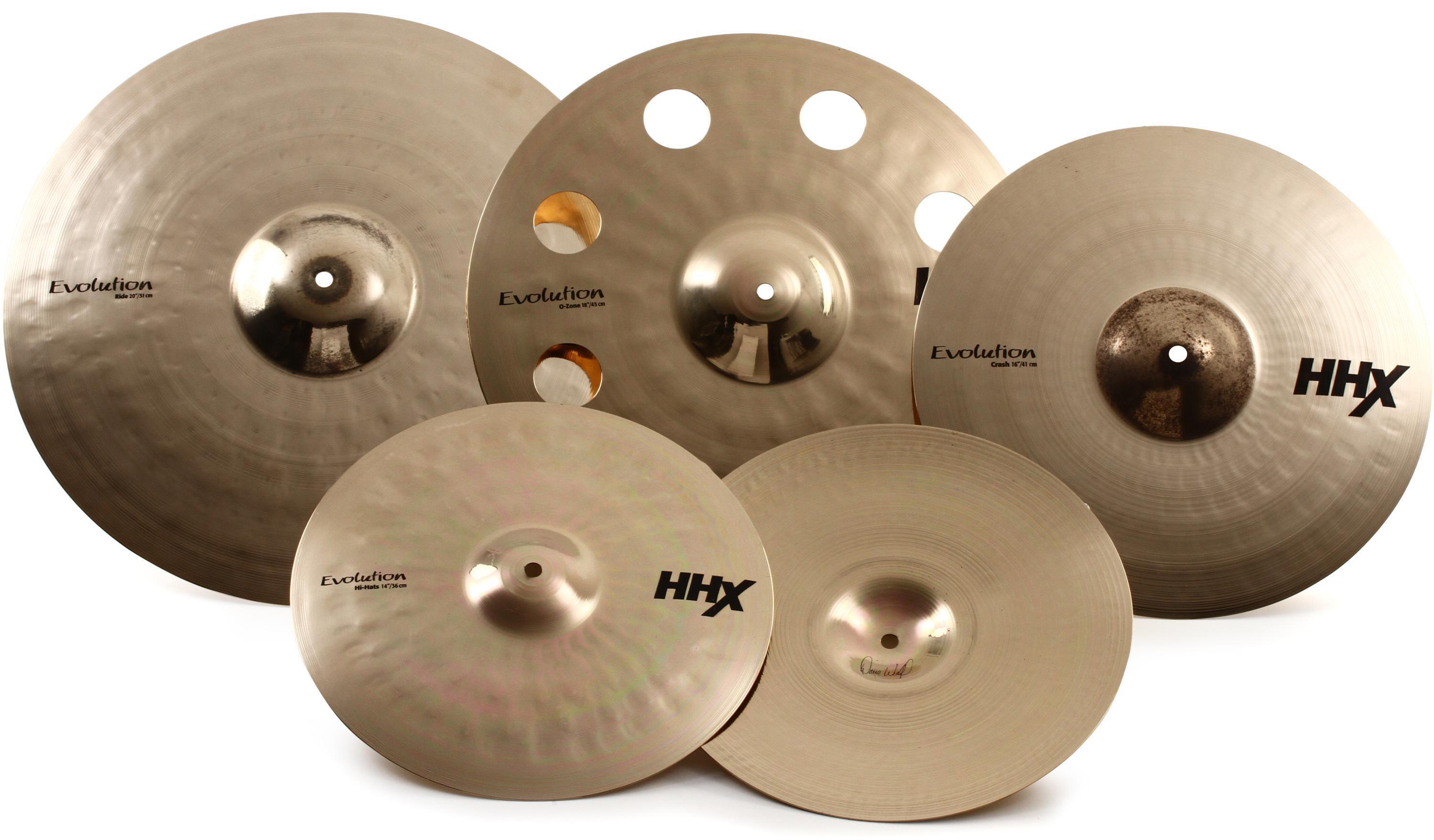 Sabian HHX Evolution Performance Set - 14/16/20 inch - with Free 18 inch  O-Zone