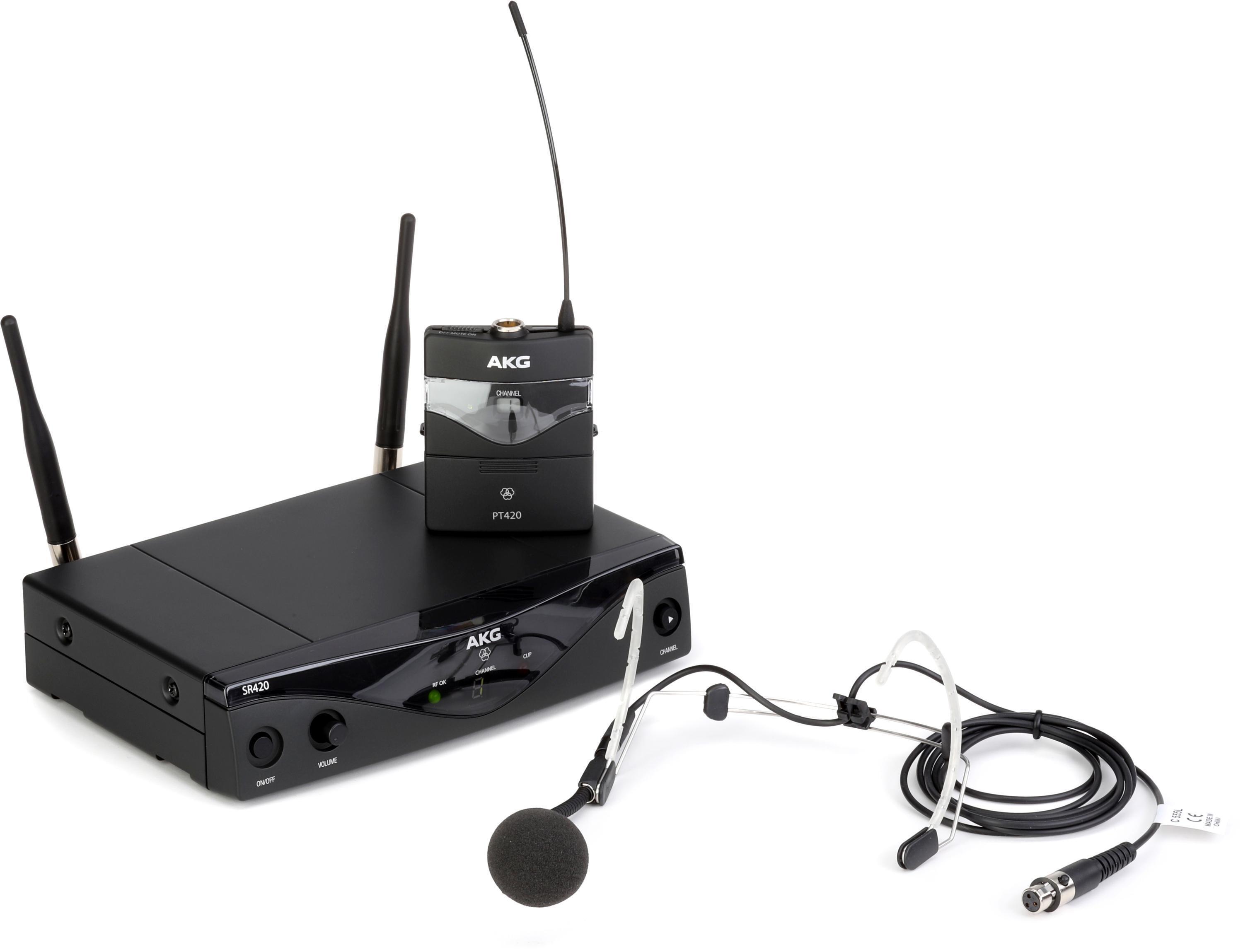 AKG WMS420 Headworn Set Wireless Microphone System - Band A