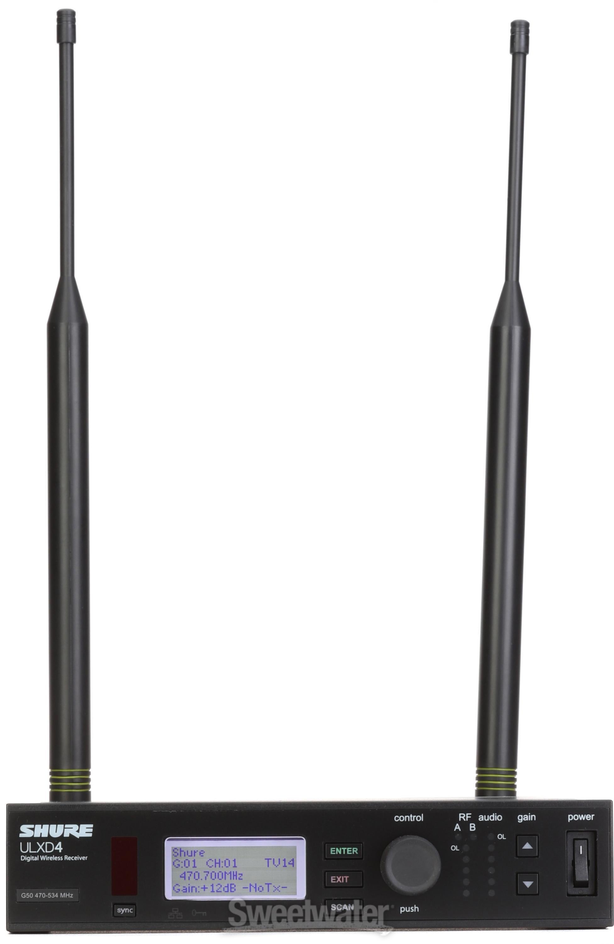 Shure ULXD4 Digital Wireless Receiver - G50 Band | Sweetwater