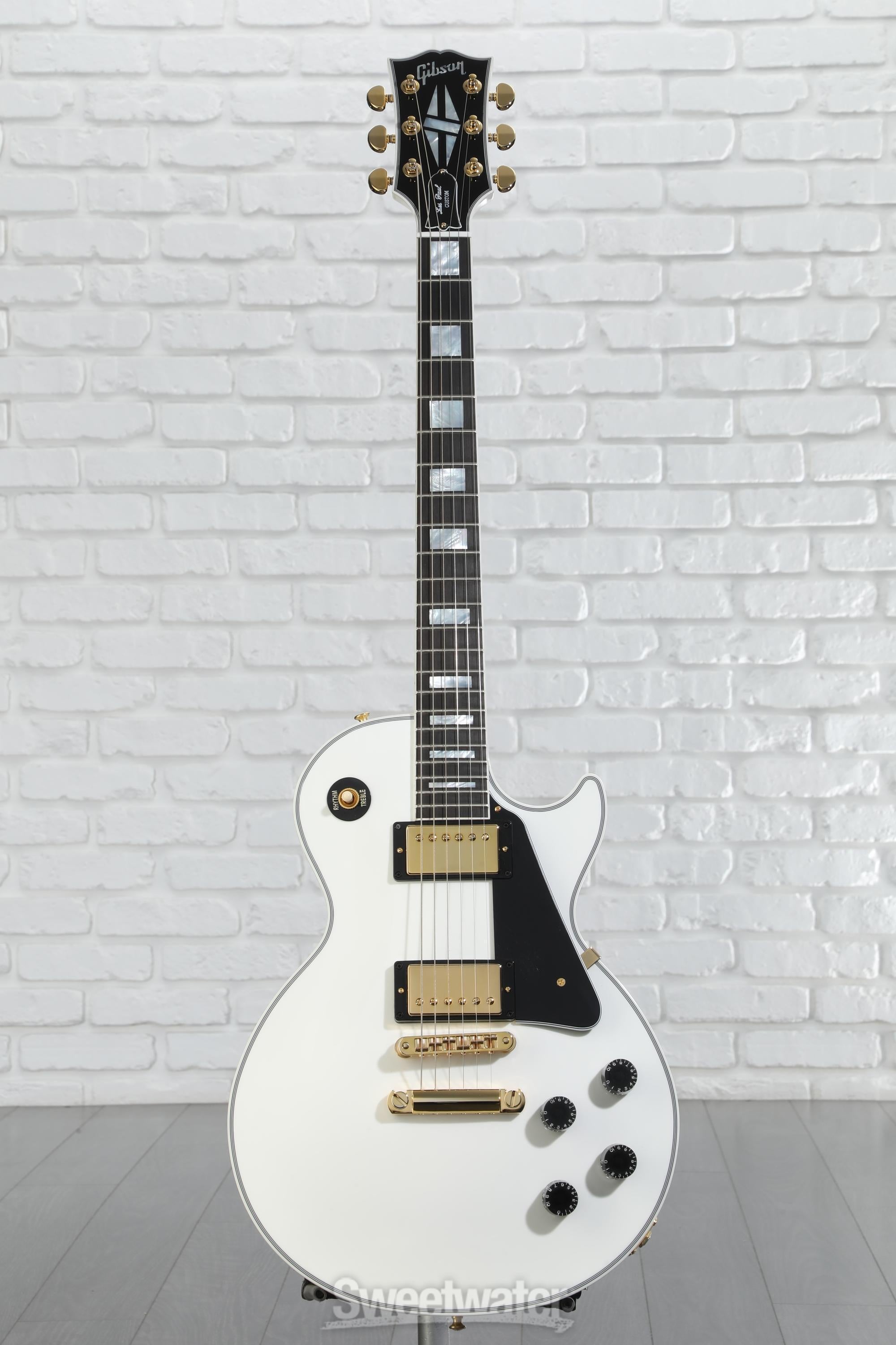 気になる対象商品 Gibson Custom Ebony with White Alpine - Custom Paul Les ギター