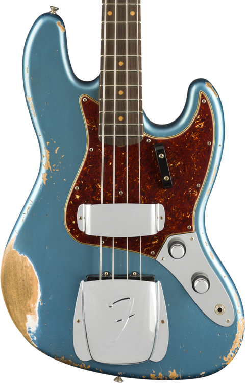 Fender Custom Shop 1961 Time Machine Heavy Relic Jazz Bass - Aged Lake  Placid Blue