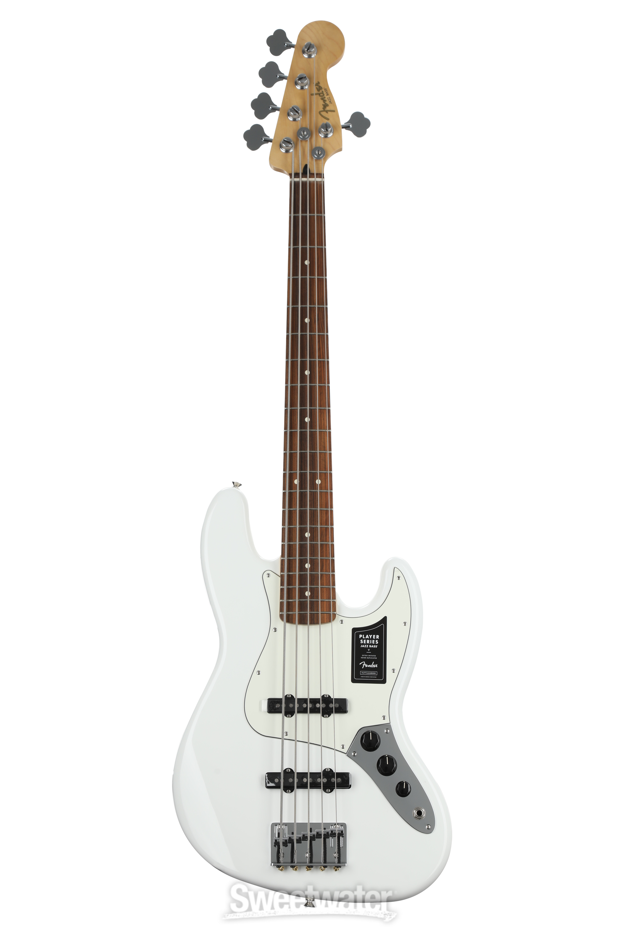 Fender Player Jazz Bass V - Polar White with Pau Ferro Fingerboard