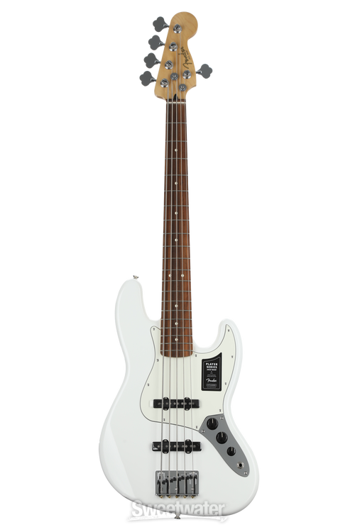 Fender Player Jazz Bass V - Polar White with Pau Ferro Fingerboard 