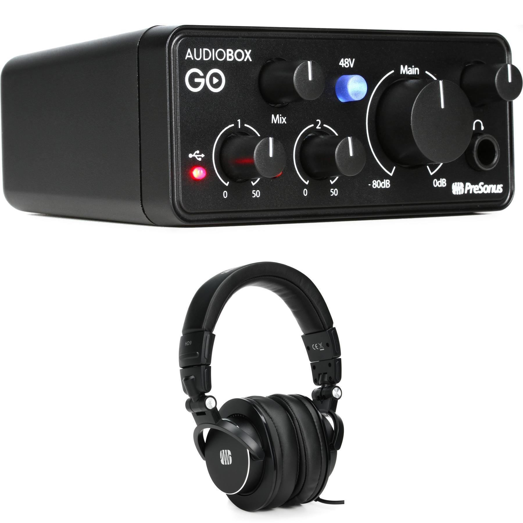 PreSonus AudioBox Go top 2x2 USB-C Audio Interface