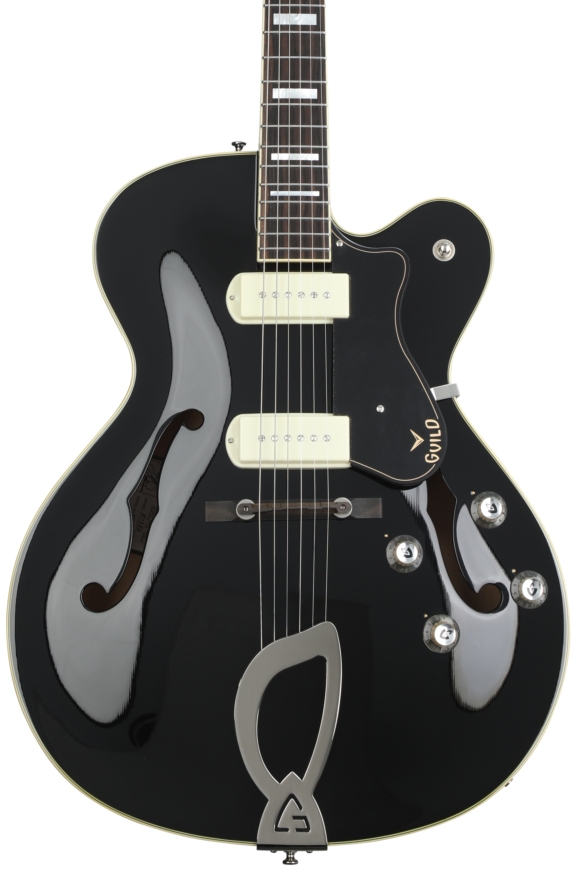 Guild X-175 Manhattan Hollowbody Electric Guitar - Black Guild X-175 Manhattan Hollowbody Electric Guitar - Black