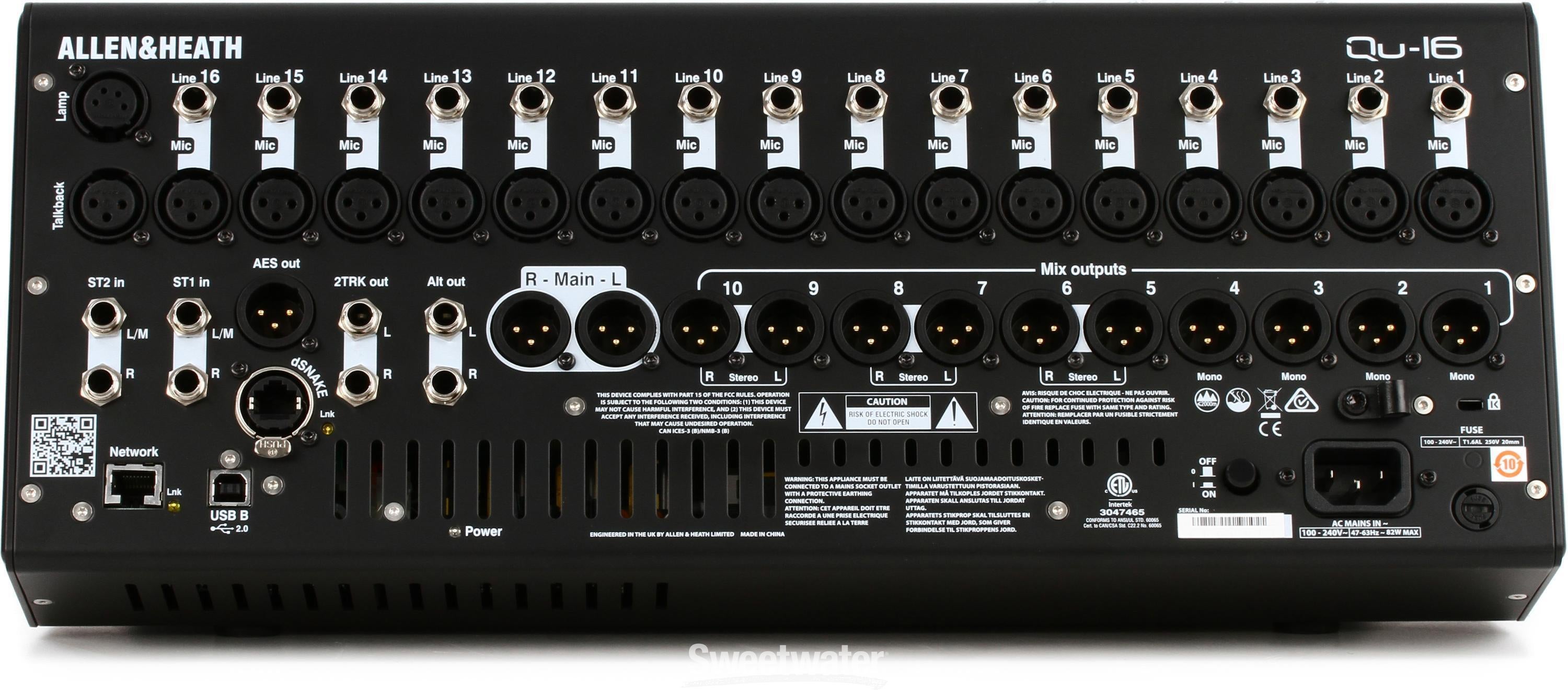 Allen & Heath Qu-16 16-channel Digital Mixer - Chrome Edition 