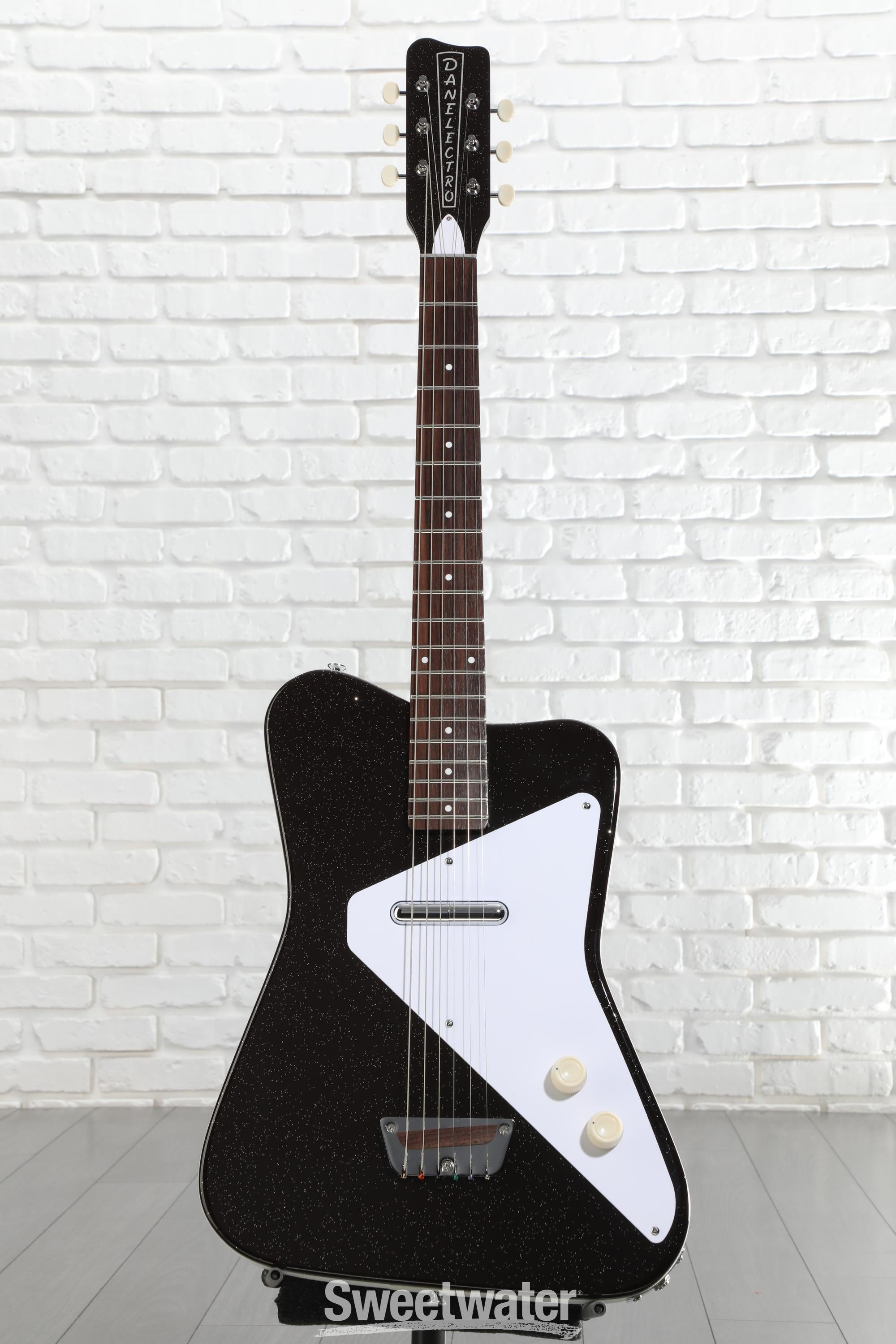 Danelectro Pro Electric Guitar - Maroon with Silver Glitter