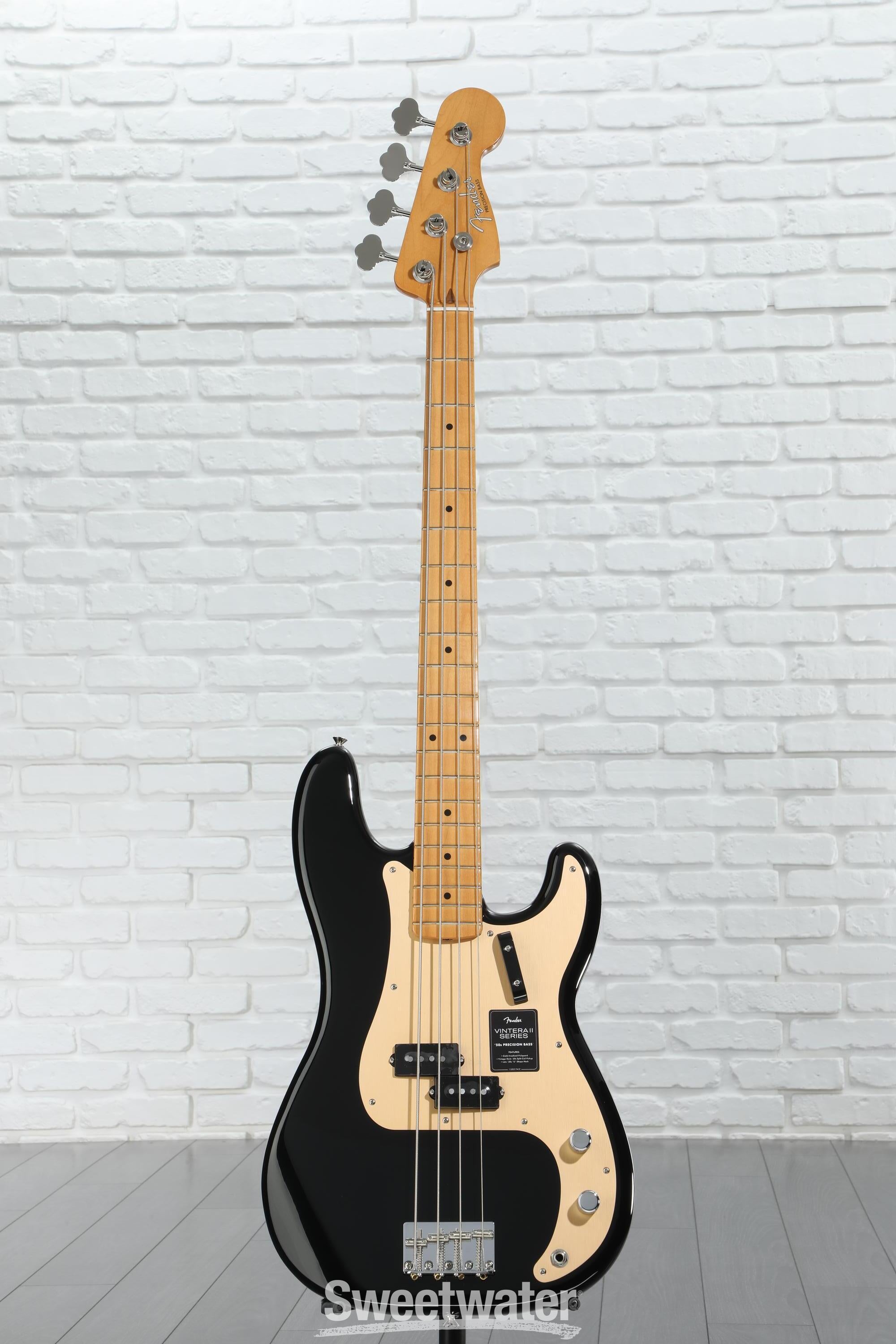 Fender Vintera II '50s Precision Bass - Black | Sweetwater