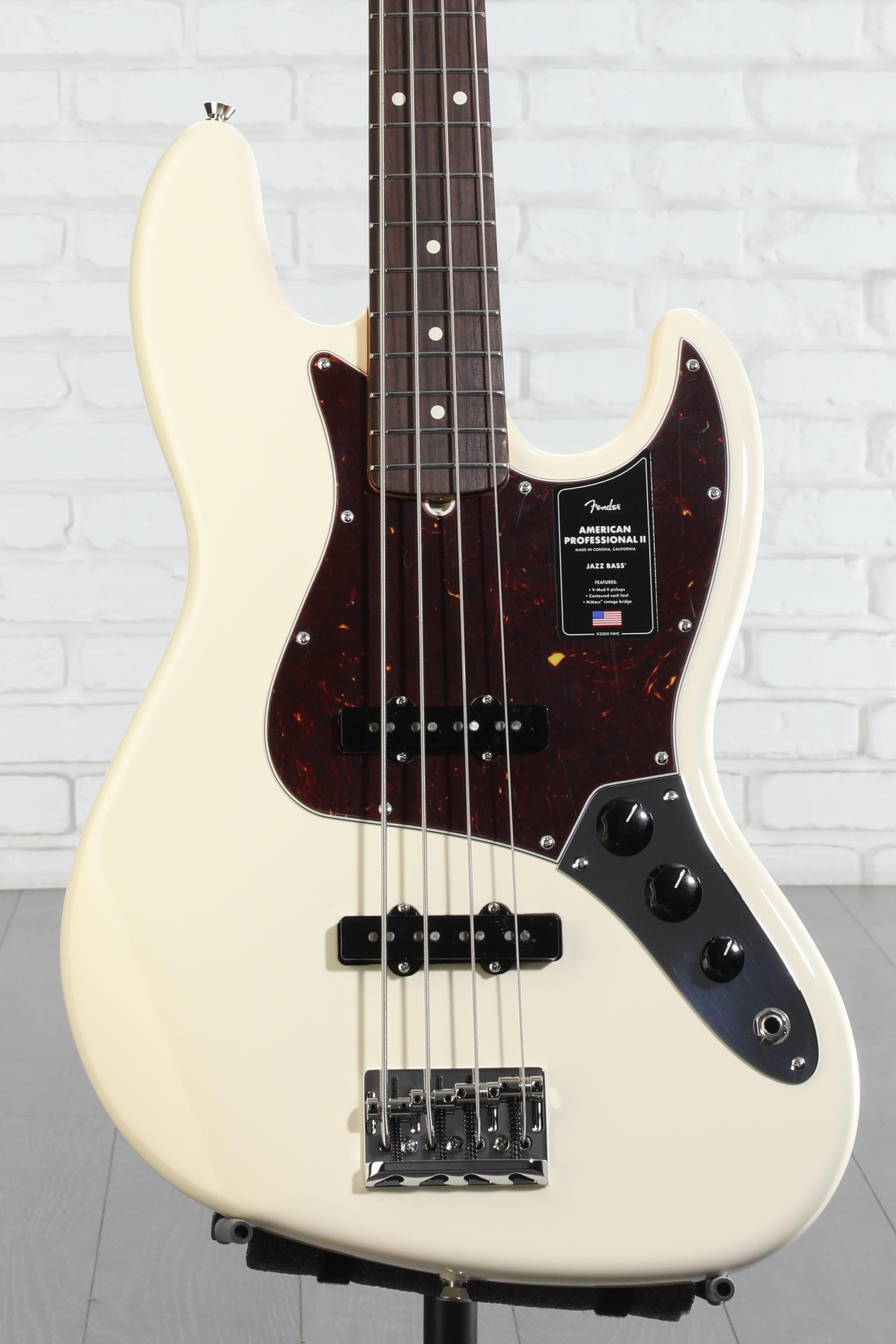 ベース Fender American Professional Jazz Bass Fender American Professional II Jazz Bass - Olympic White with