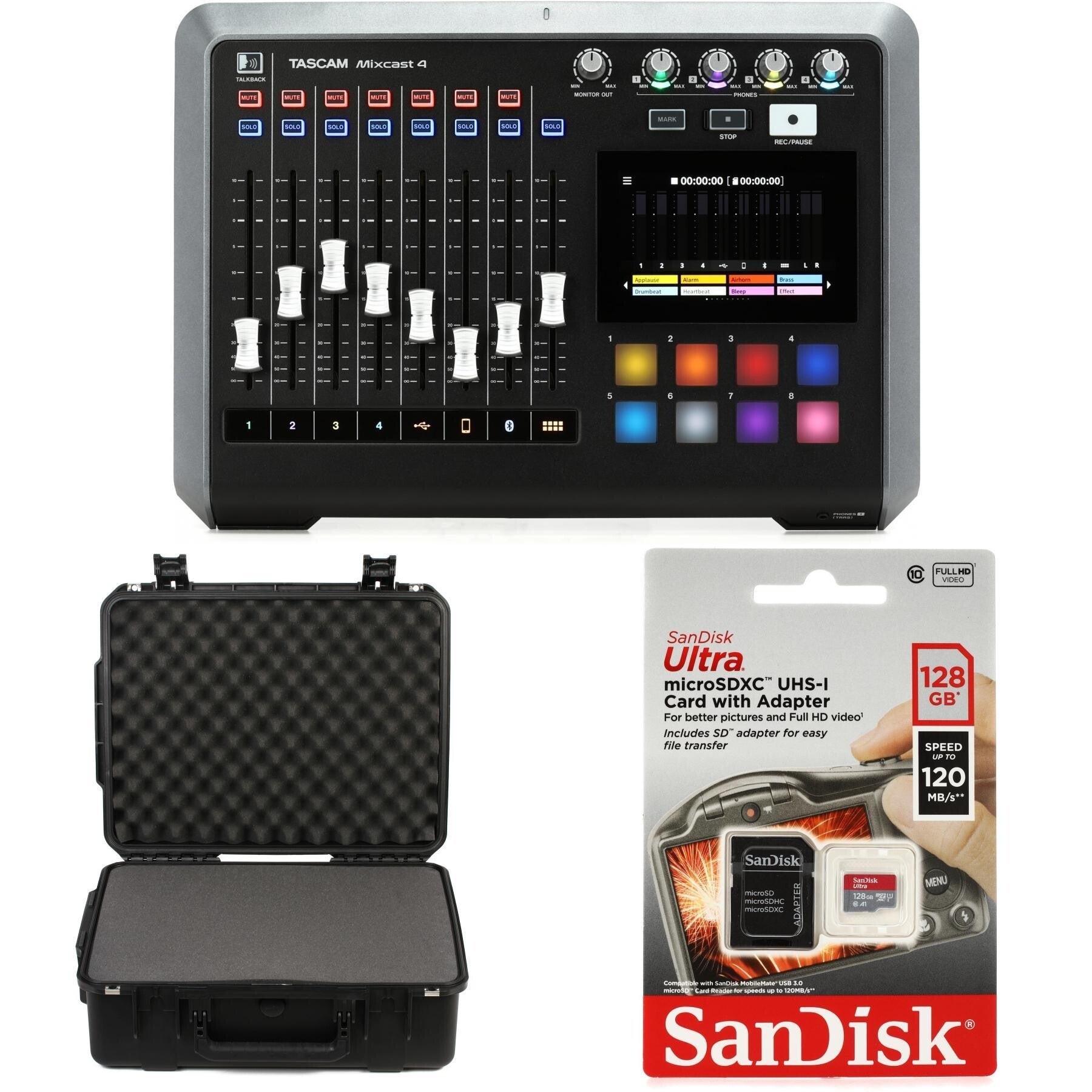 TASCAM Mixcast 4 Travel Bundle | Sweetwater