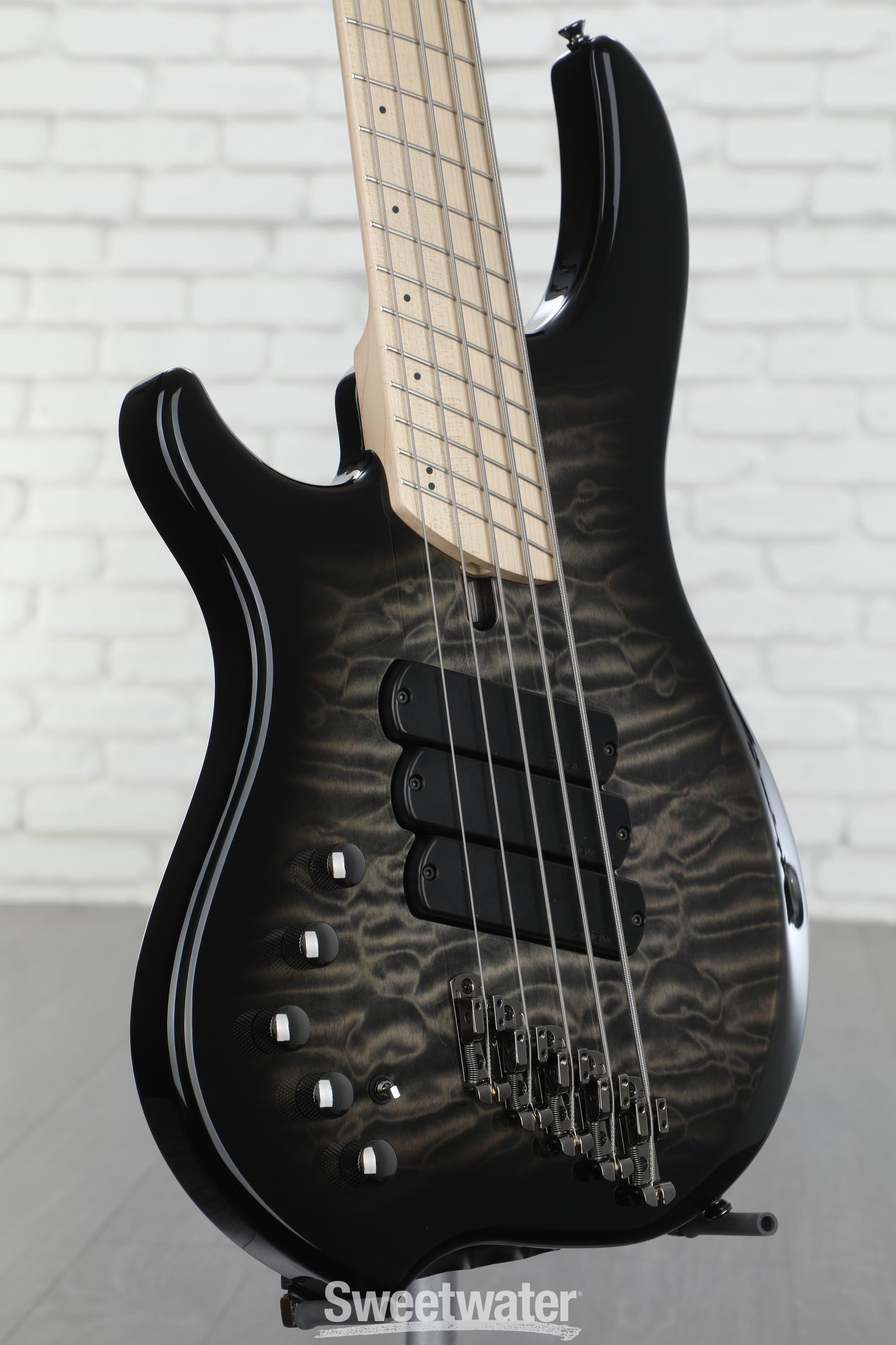 Photo of Dingwall Guitars Combustion 5-string Left-handed Electric Bass - 2-tone Black Burst with Maple Fingerboard