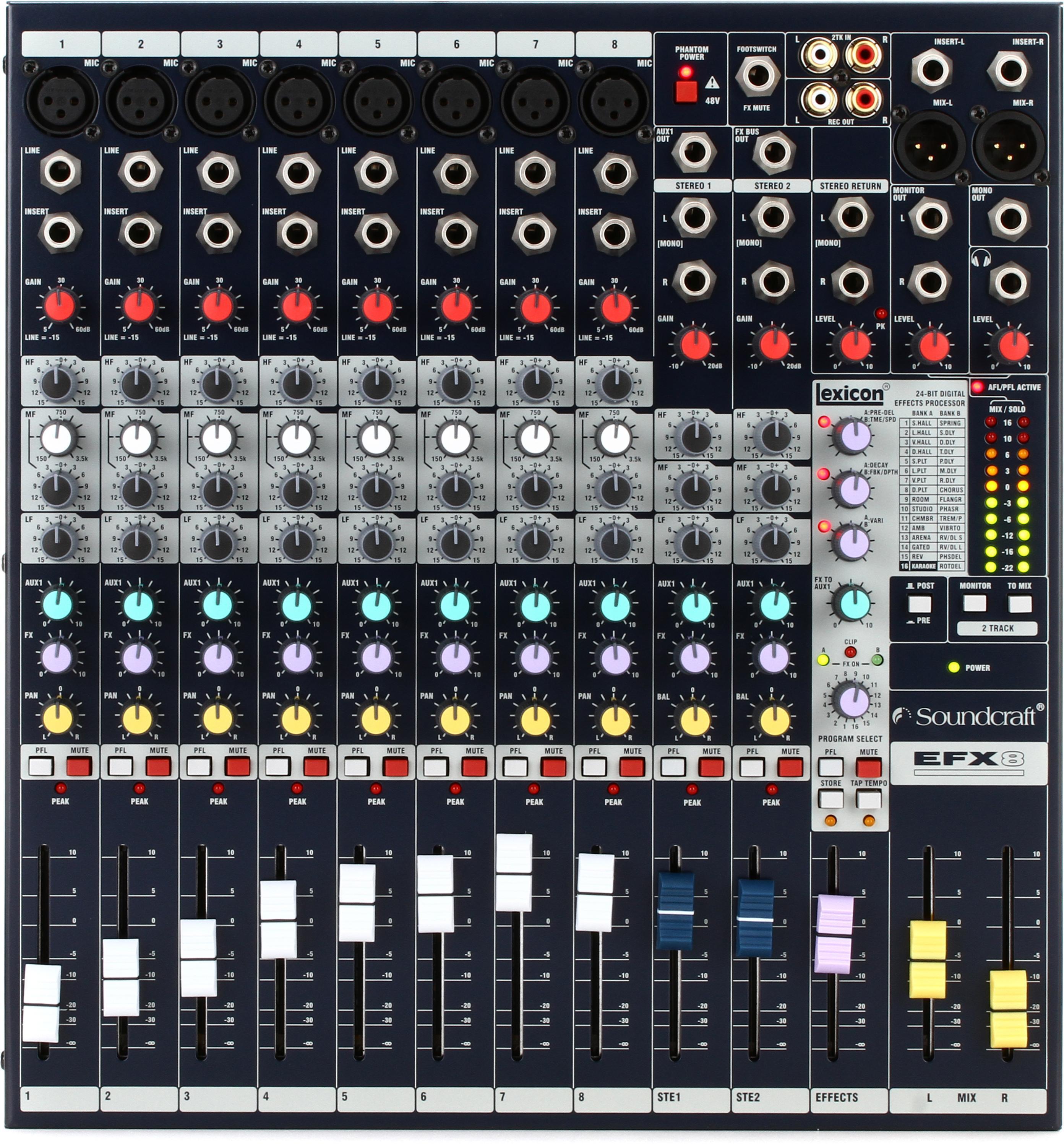Bundled Item: Soundcraft EFX8 8-channel Mixer with Effects
