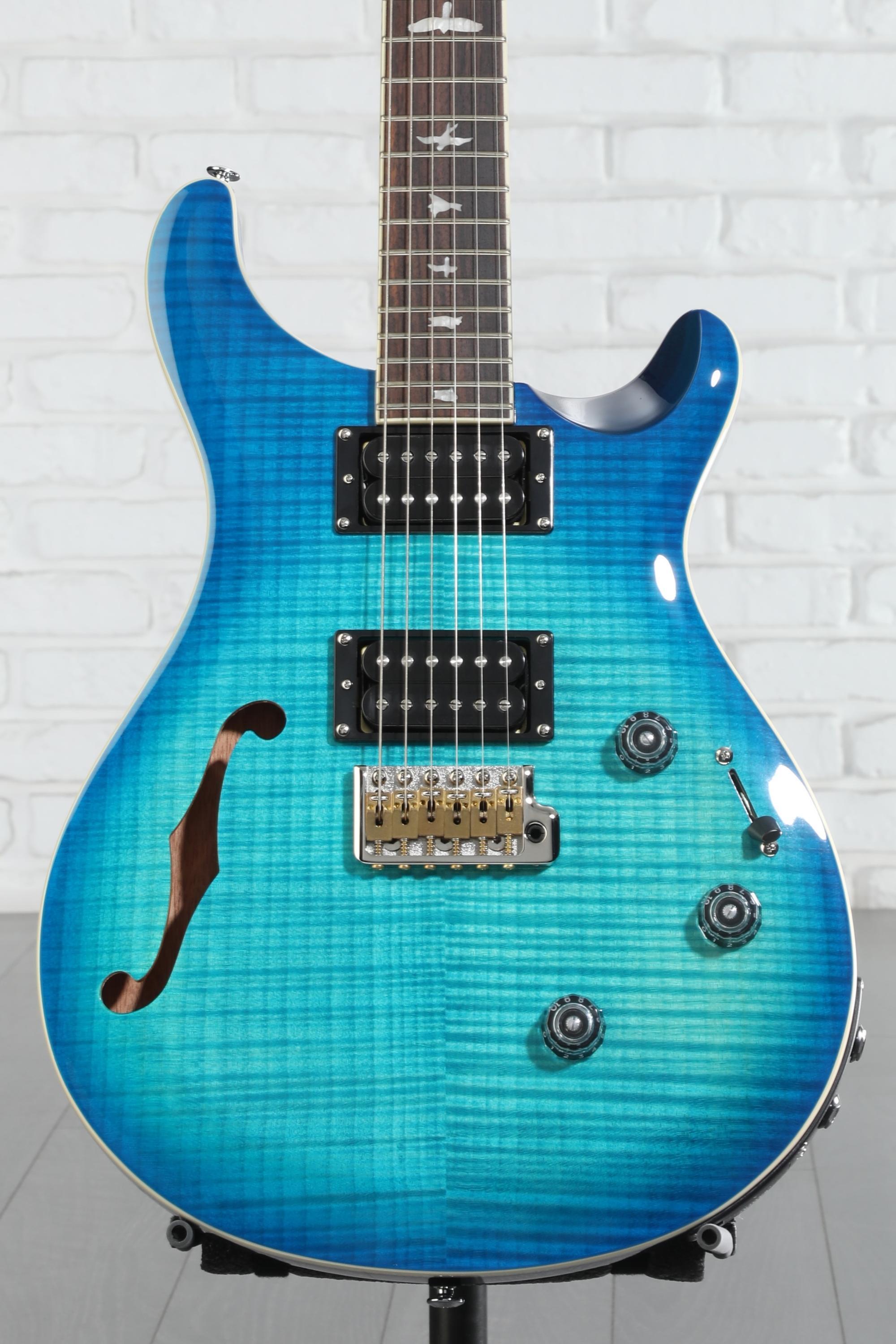 PRS SE Custom 24 Semi-Hollow Piezo Electric Guitar - Lake Blue