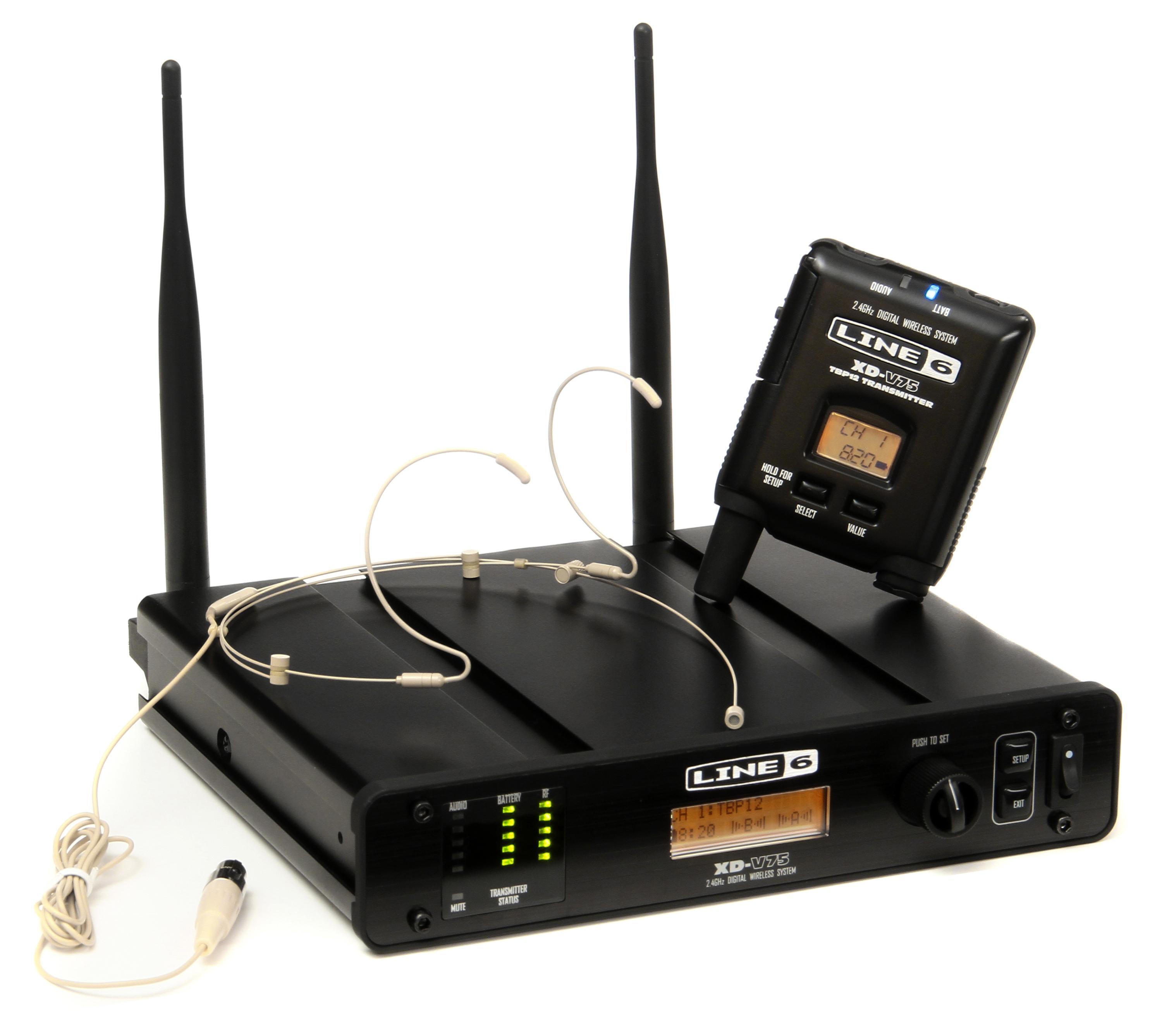 Line 6 XD-V75HS Digital Wireless Headset Microphone System - Tan