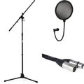 Photo of On-Stage Mic Stand, Cable, and Pop Filter