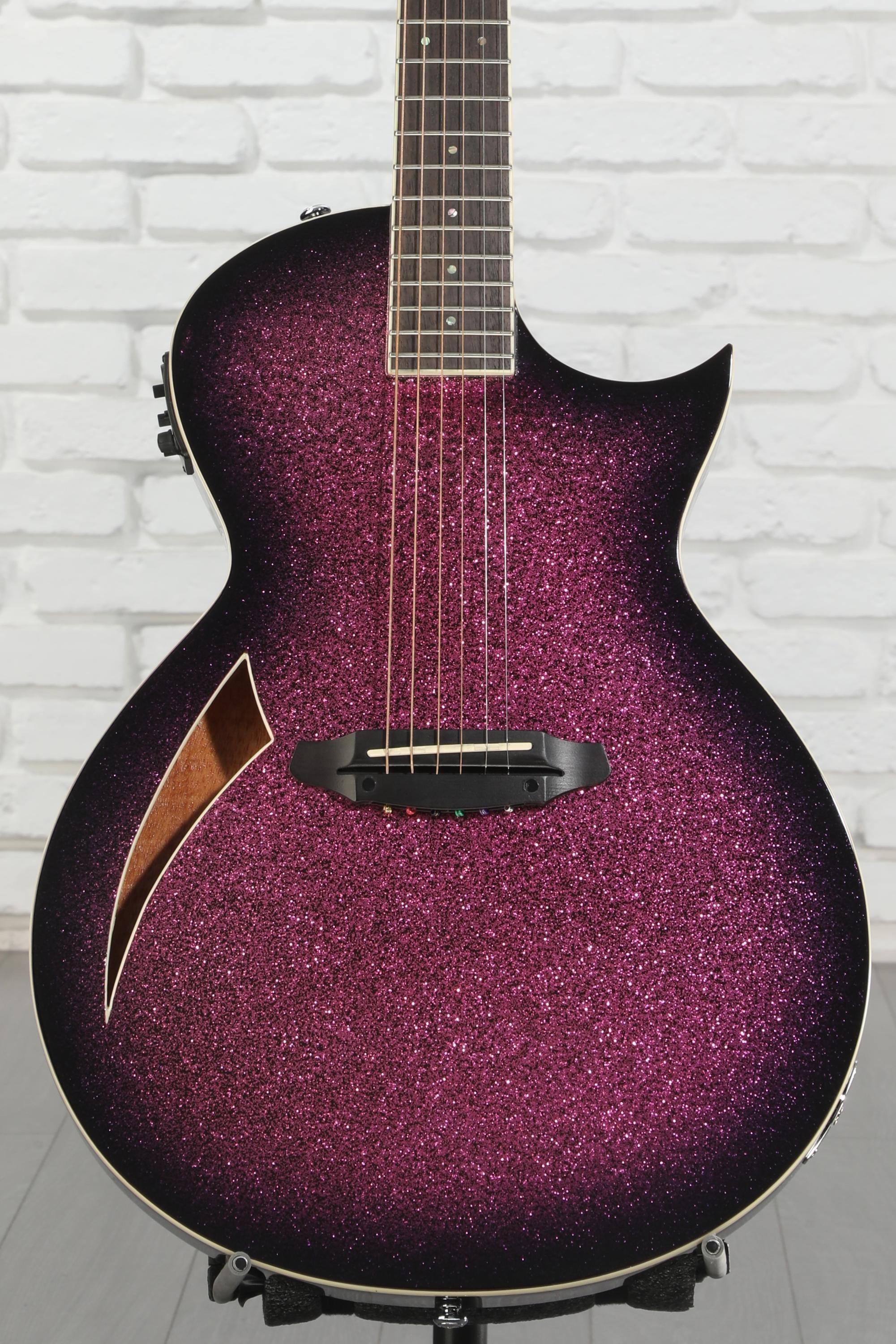 ESP LTD TL-6 Acoustic-electric Guitar - Purple Sparkle Burst