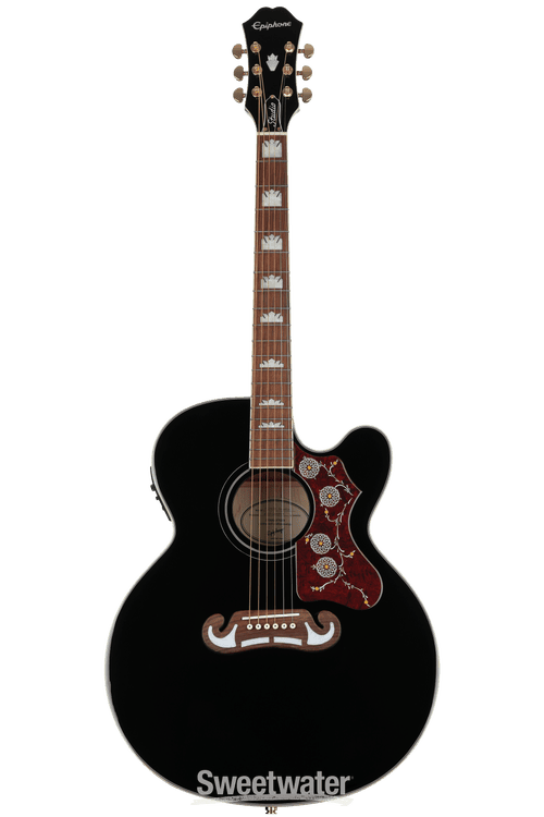 Epiphone J-200EC Studio Acoustic-Electric Guitar - Black