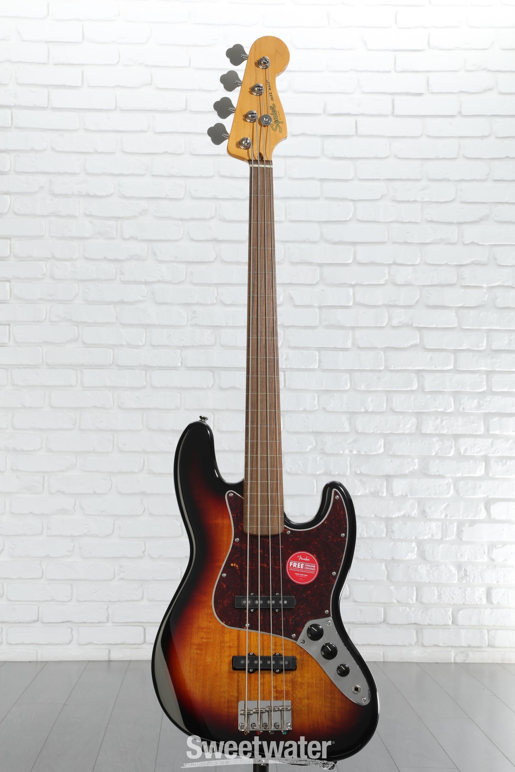 Squier Classic Vibe '60s Fretless Jazz Bass - 3-Tone