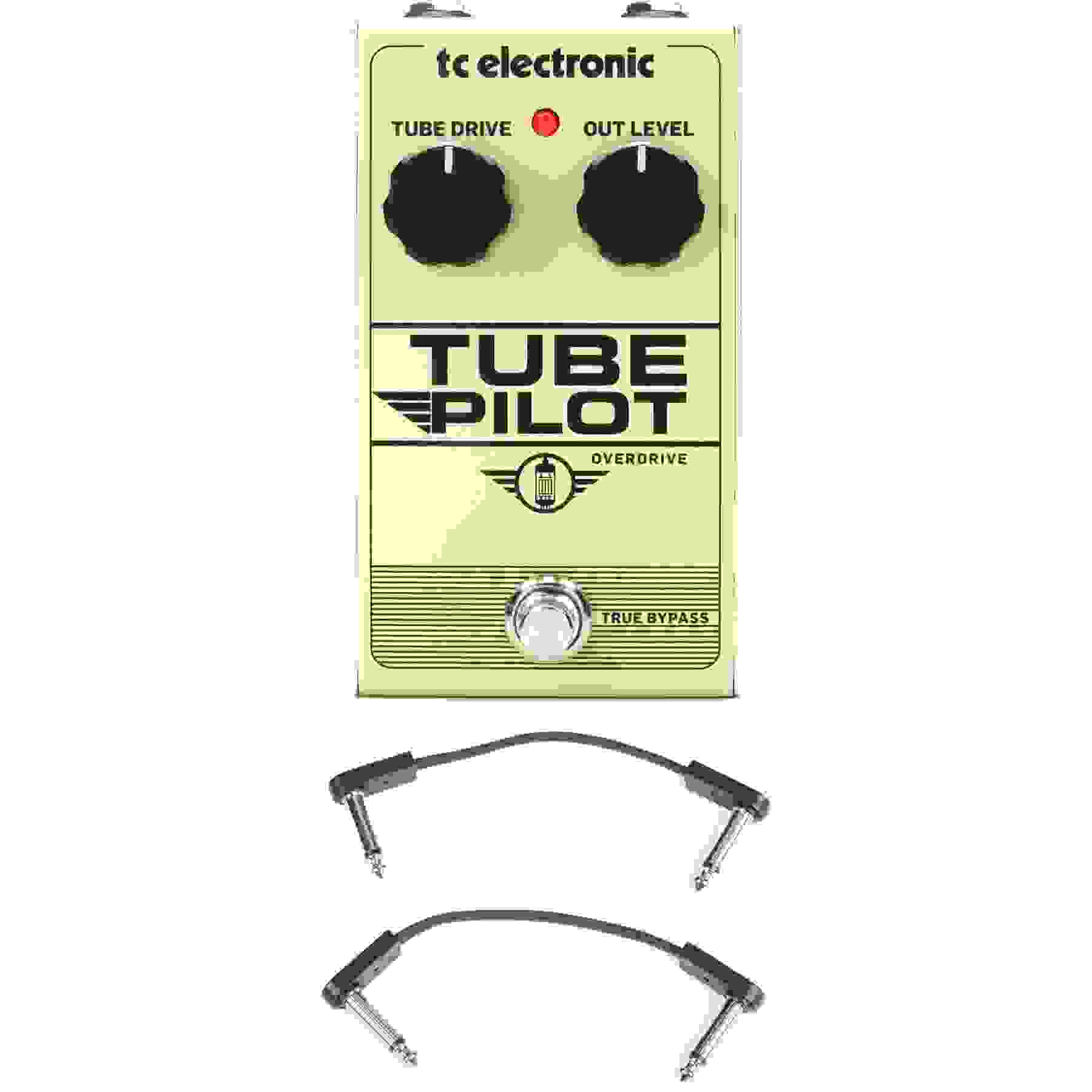TC Electronic Tube Pilot Overdrive Pedal with EBS Patch Cables