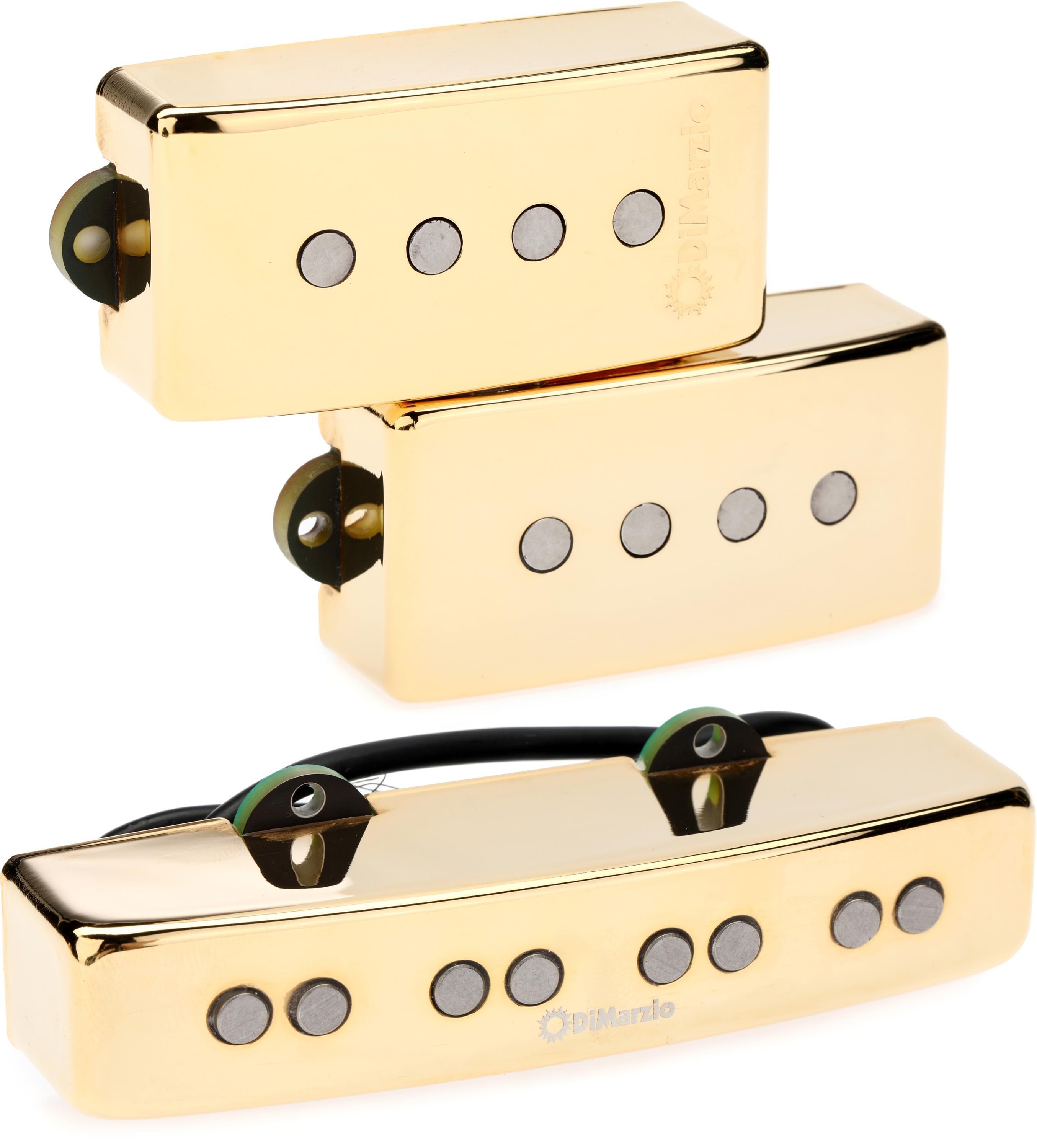 DiMarzio Sixties PJ Pair 4-string Bass Pickup Set - Gold Cover